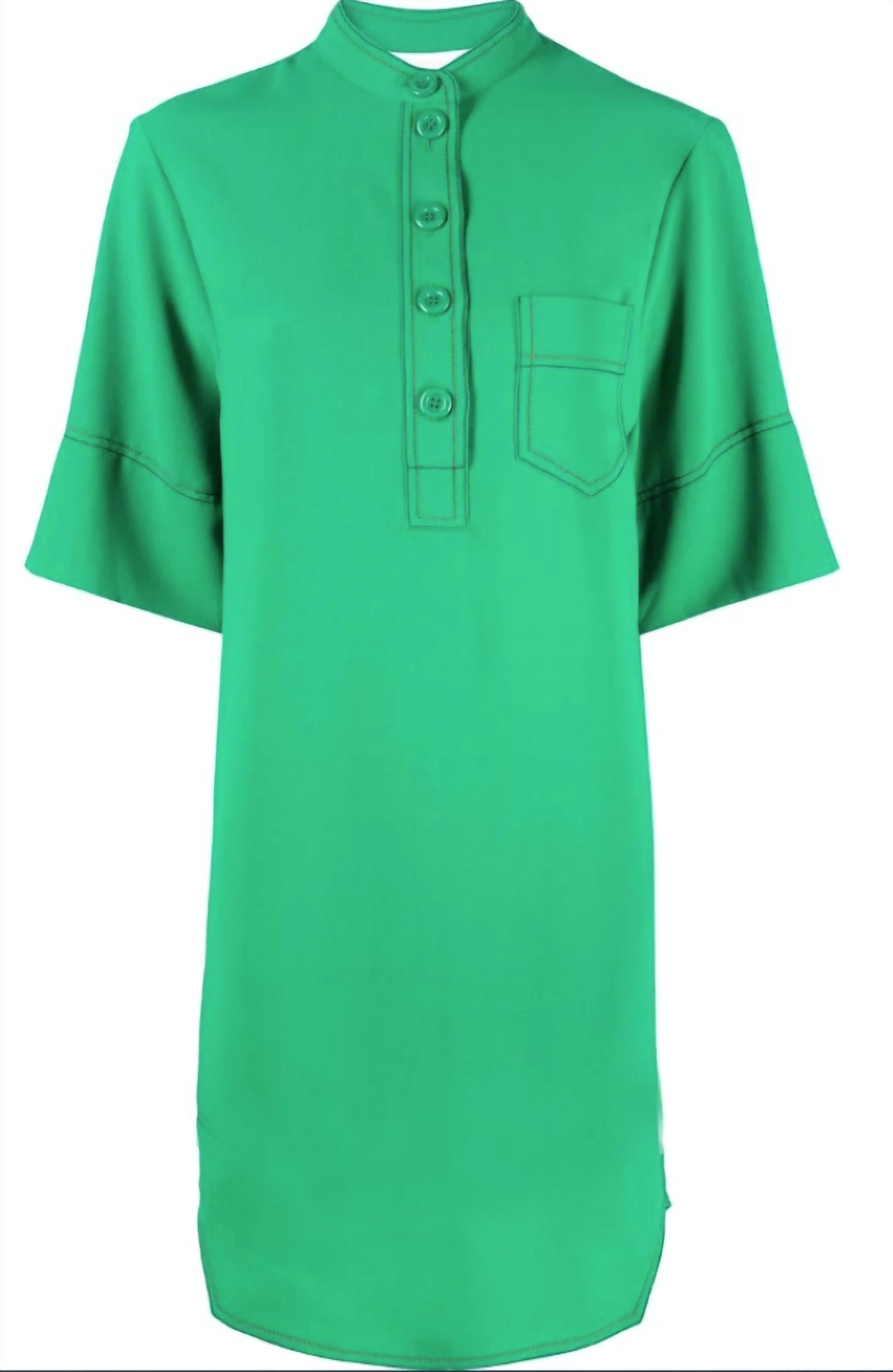 Shop See By Chloé Women Shift Style Mini Dress In Pine In Green