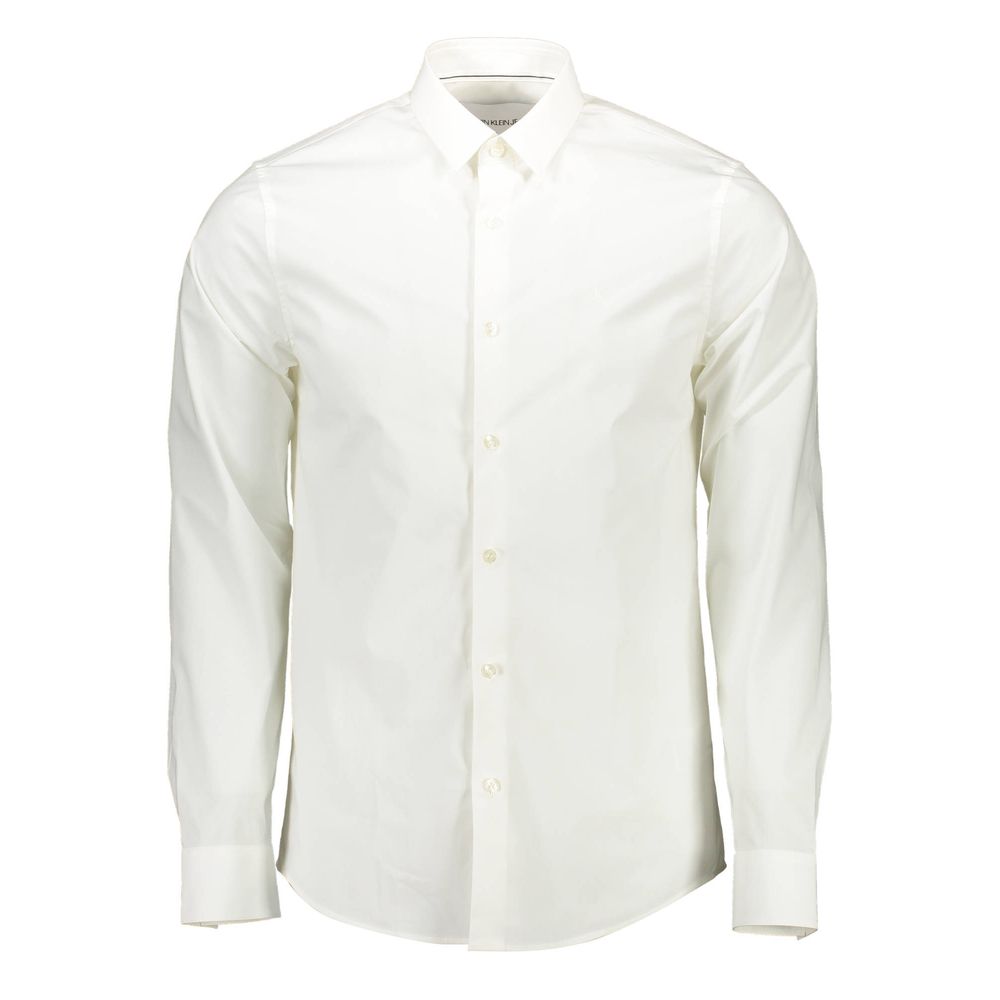 Shop Calvin Klein Cotton Men's Shirt In White