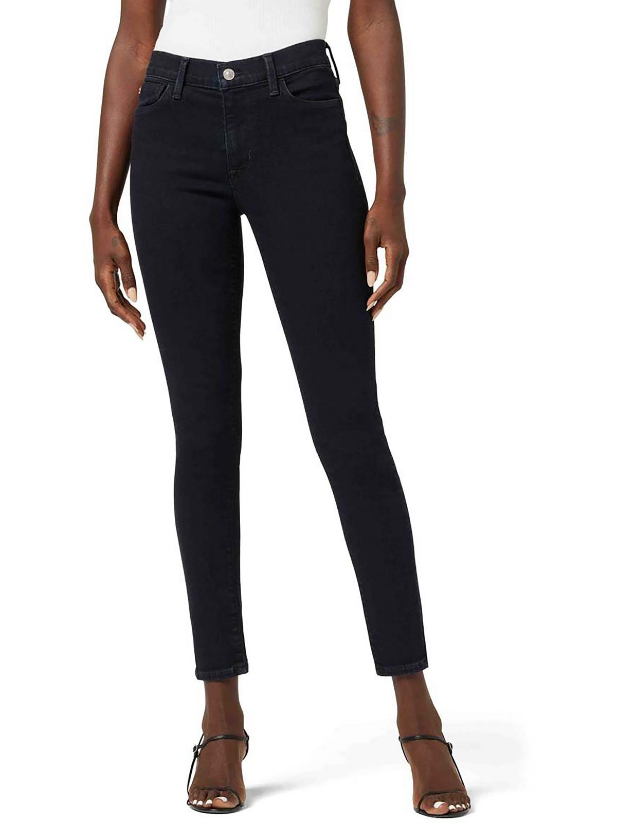 Hudson Natalie Womens Mid-rise Ankle Skinny Jeans In Blue