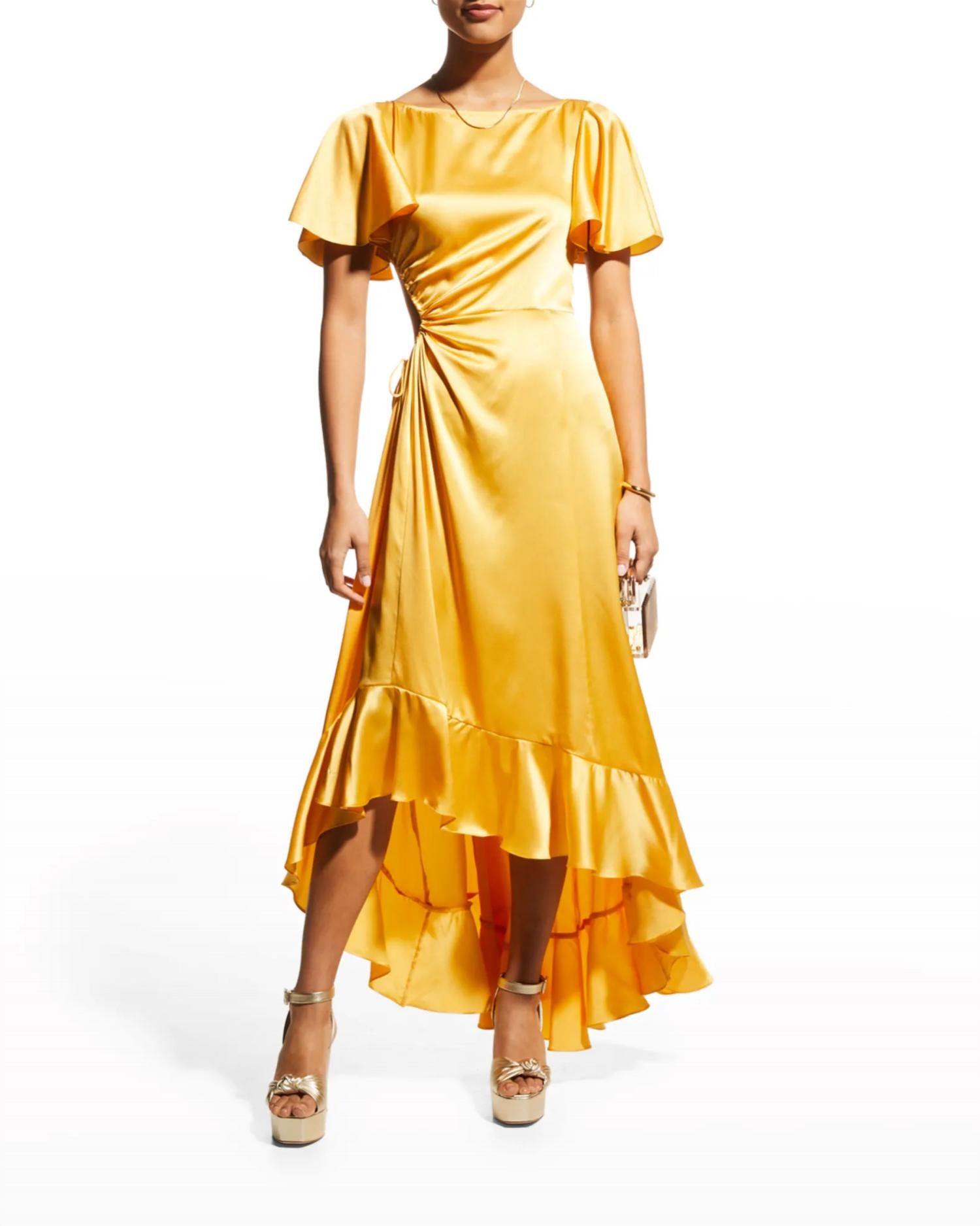 Shop Cinq À Sept Patti Gown In Sunset In Yellow