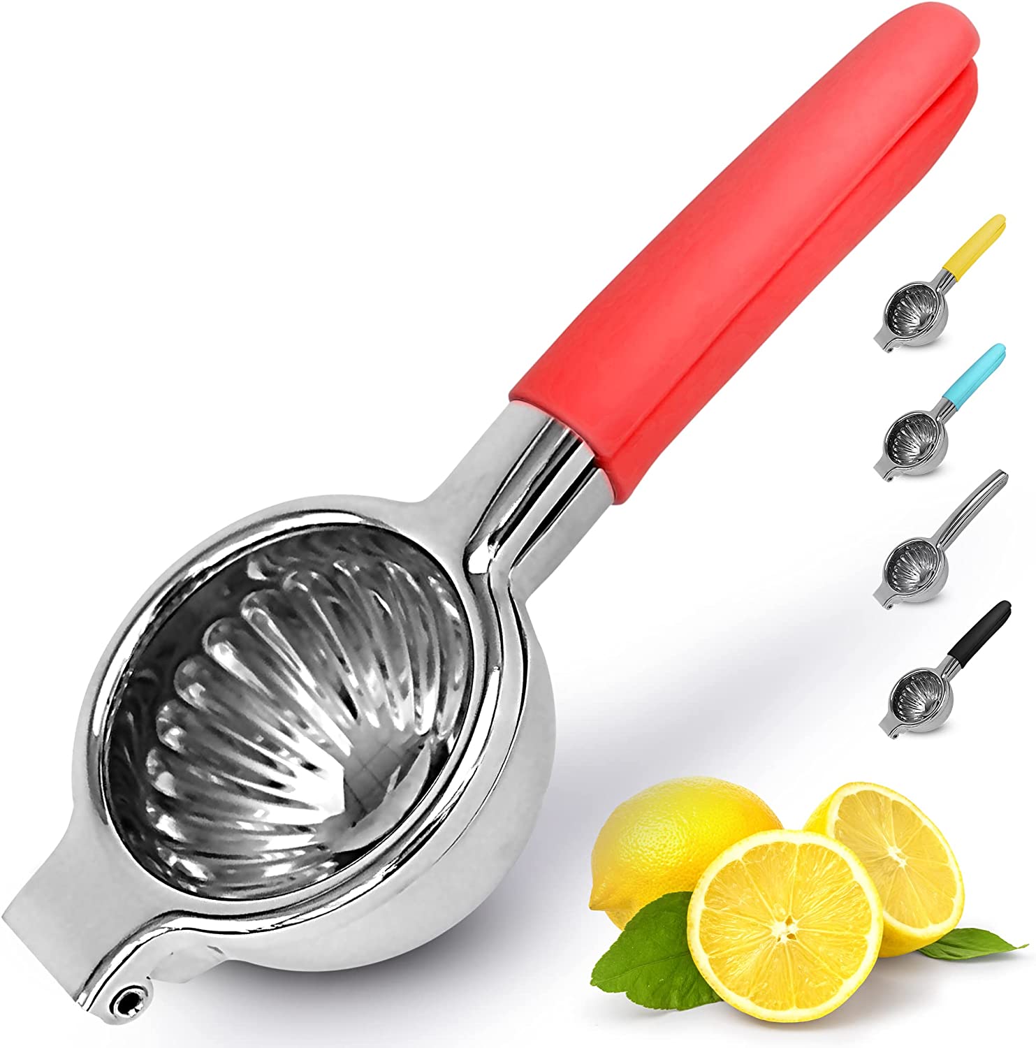 Shop Zulay Kitchen Manual Citrus Press Juicer And Lime Squeezer Stainless Steel In Red