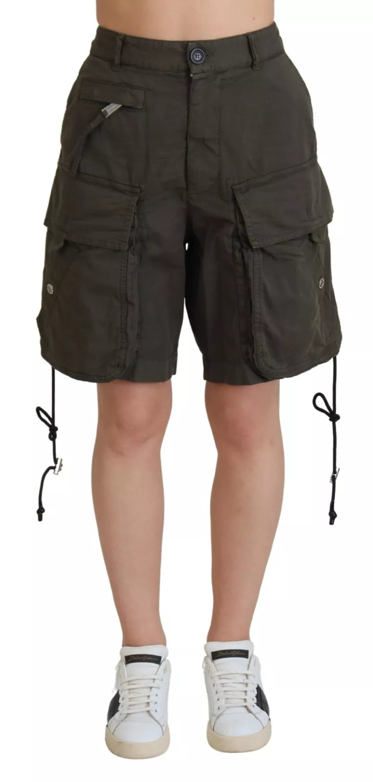 image of Dsqua²  High Waist Cargo Bermuda Women Women's Shorts