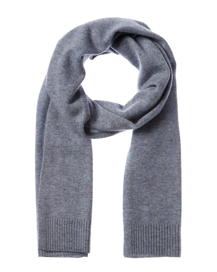 Shop Qi Cashmere Jersey Cashmere Scarf In Grey