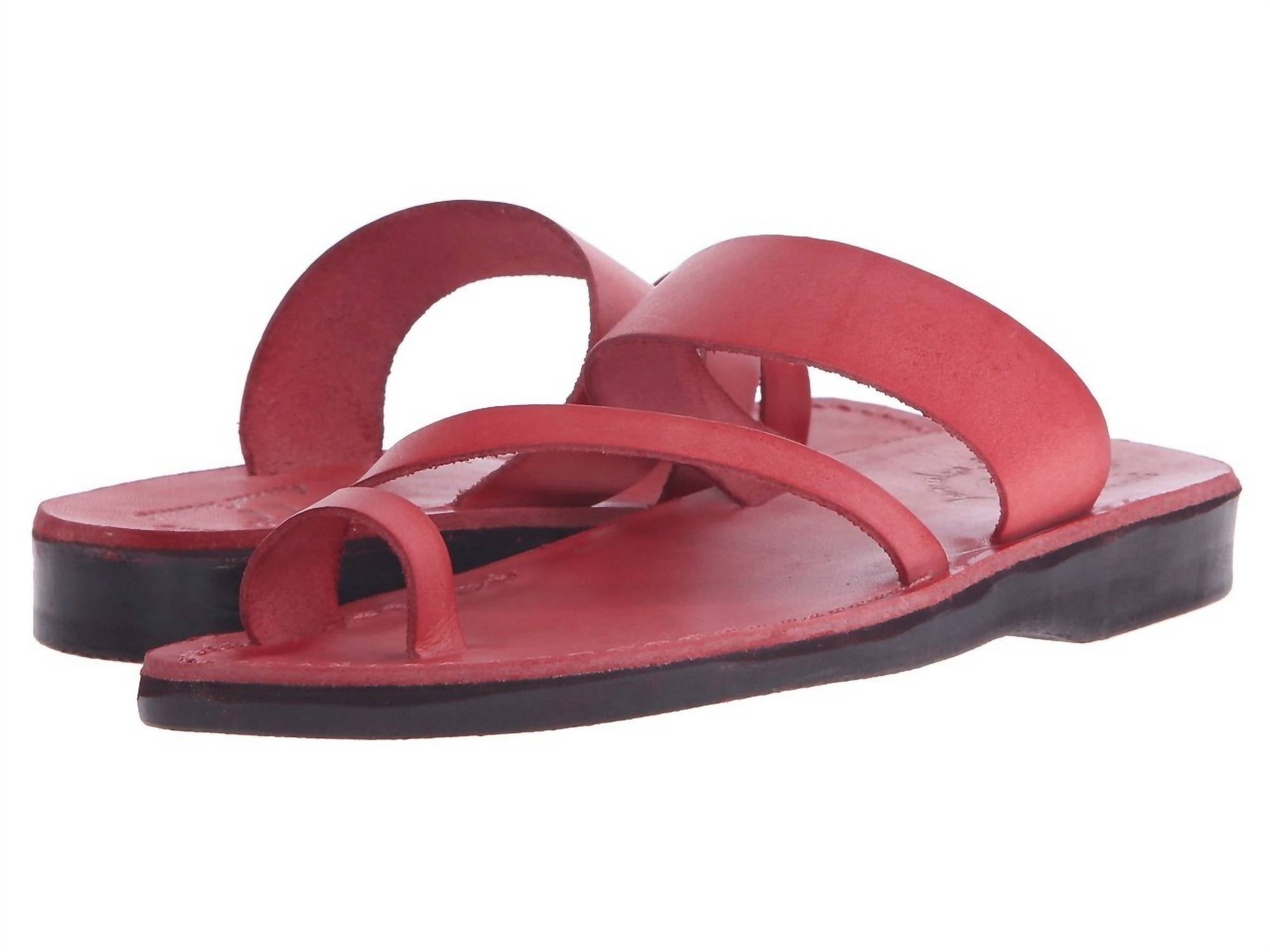 Shop Jerusalem Sandals Zohar Slide Sandal In Red In Pink