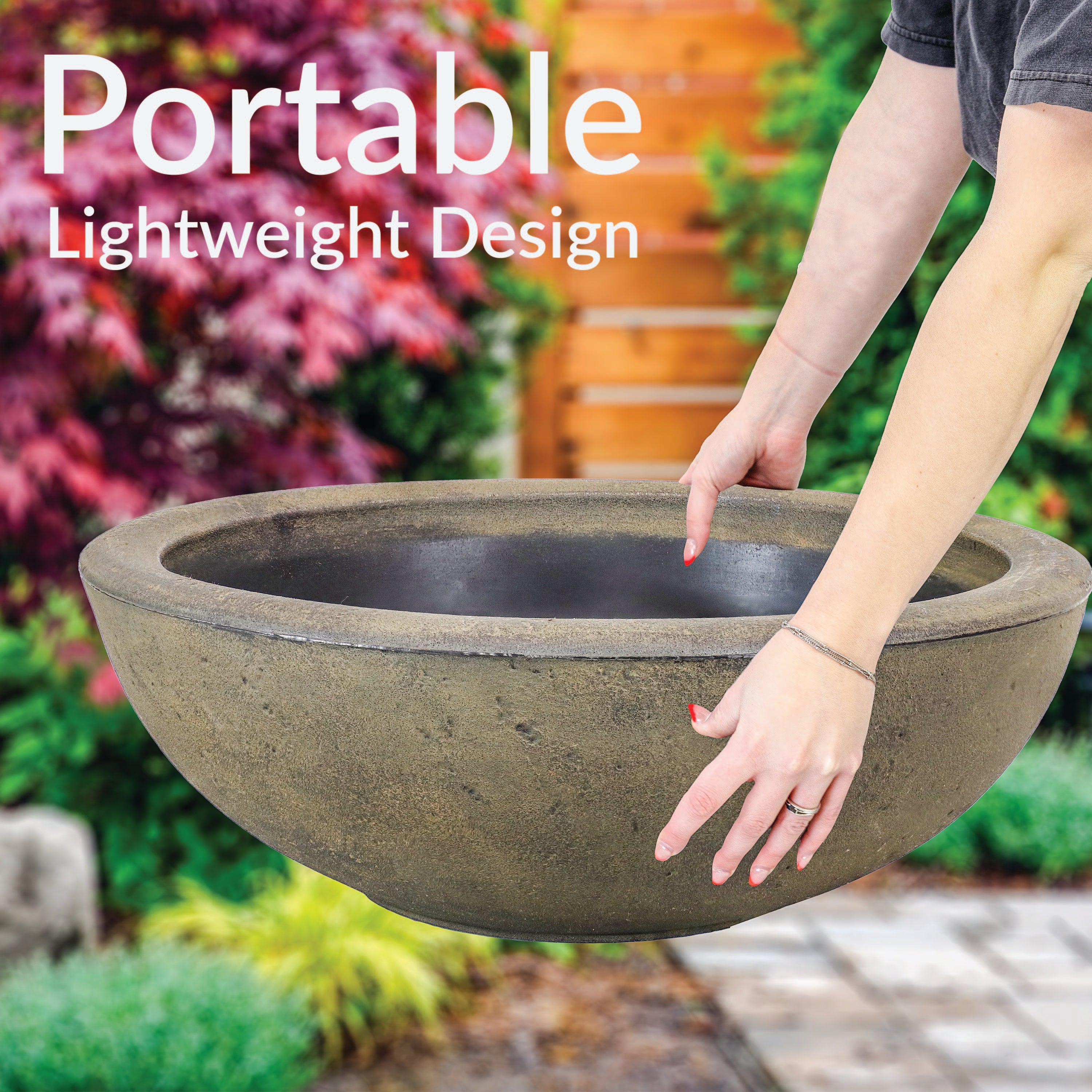 Sunnydaze Weather-Resistant Polyresin Double-Walled Percival Outdoor Flower Pot Planter - 20.75" - Sable - 4pk