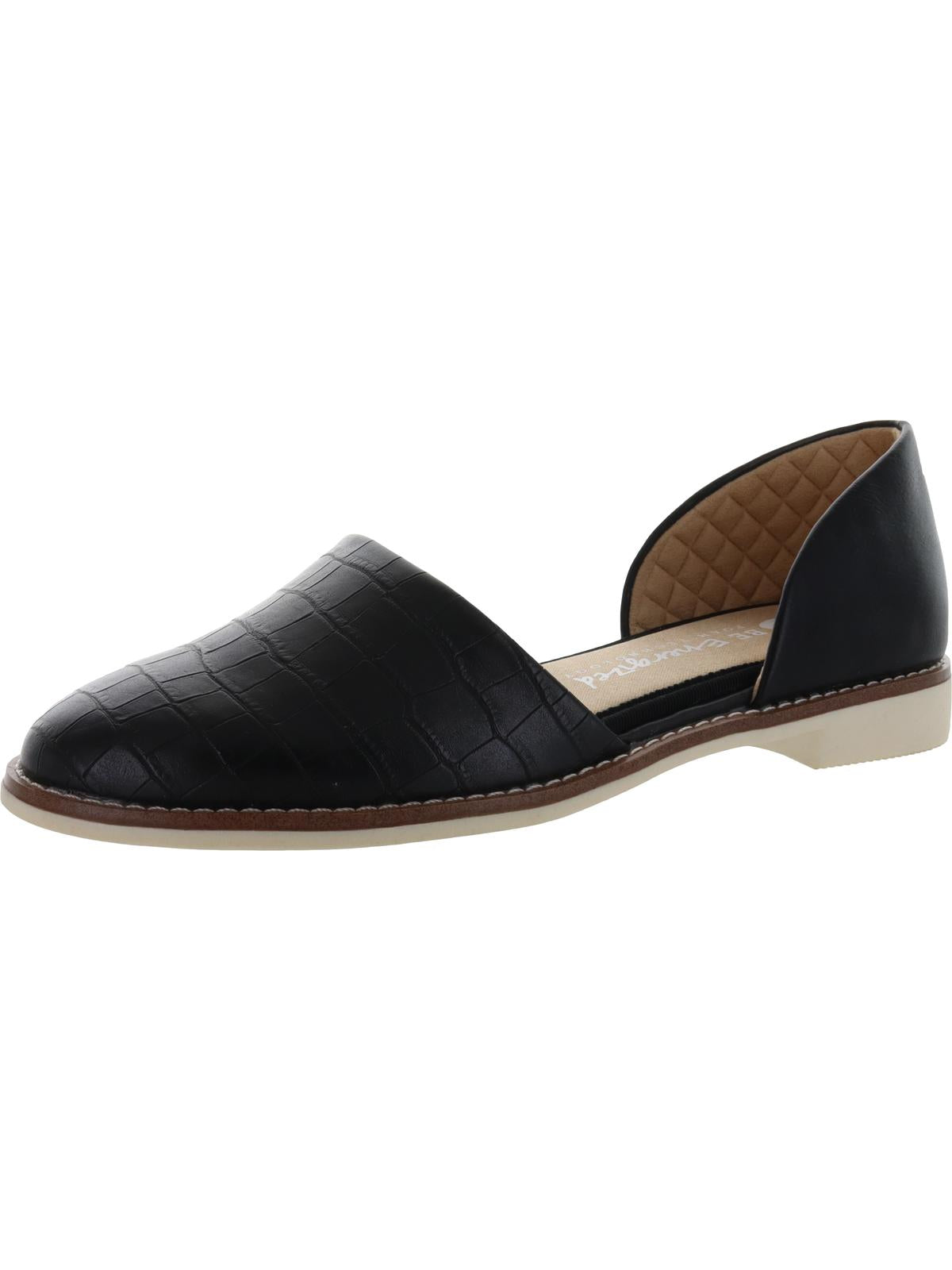 Shop Dr. Scholl's Shoes Choice Womens Faux Leather Slip On D'orsay In Black