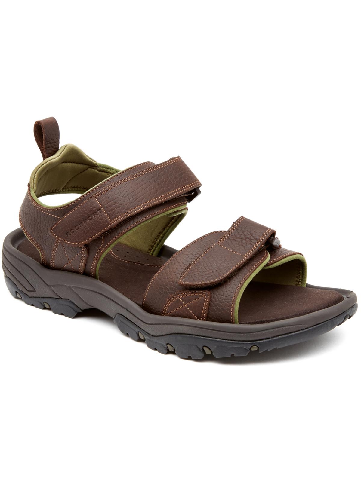 Rockport Mens Leather Sport Sandals In Brown