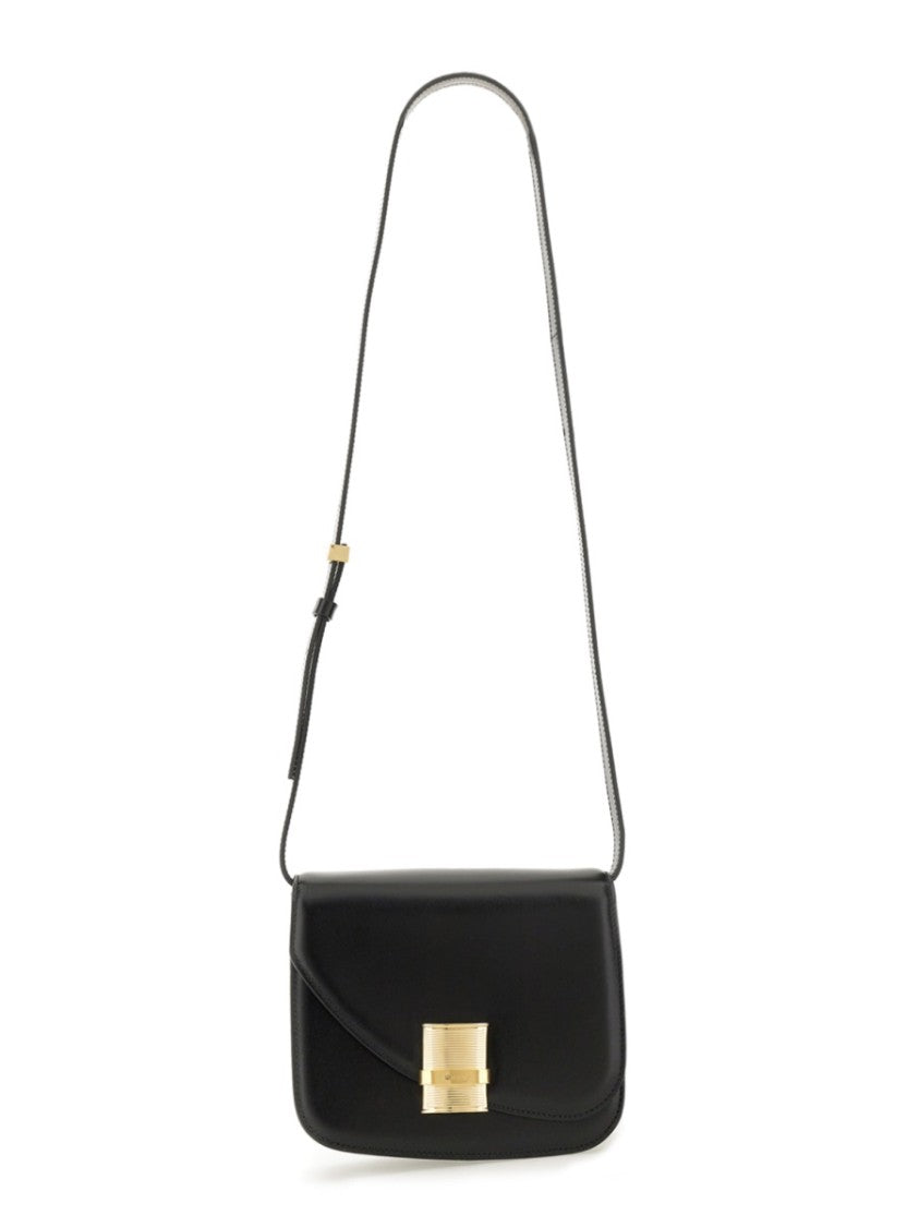 Ferragamo Small Oyster Shoulder Bag In Leather