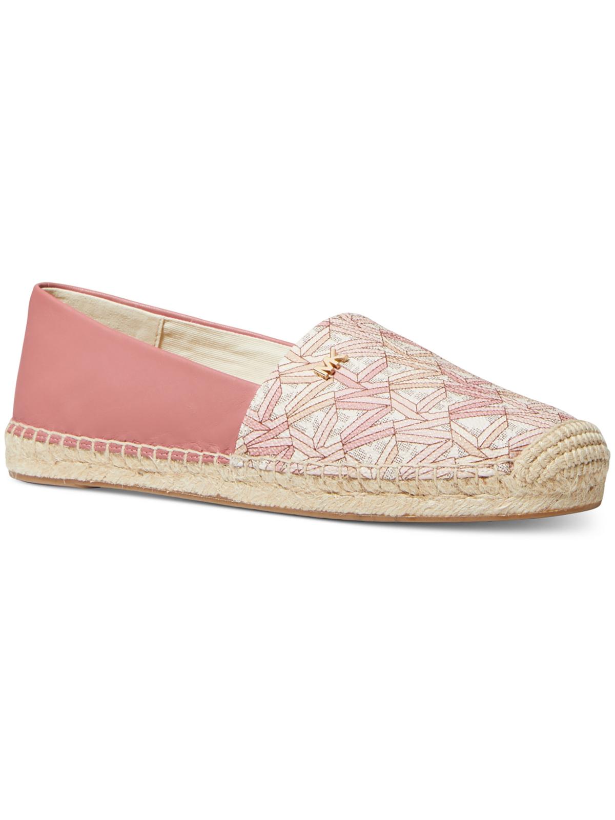 Michael Kors Kendrick Slip On Womens Leather Espadrilles In Pink