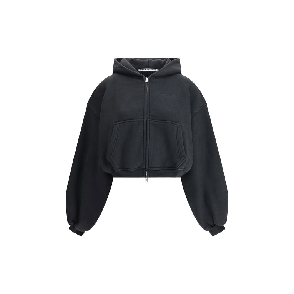 Alexander Wang Cropped Zip-up Women's Hoodie