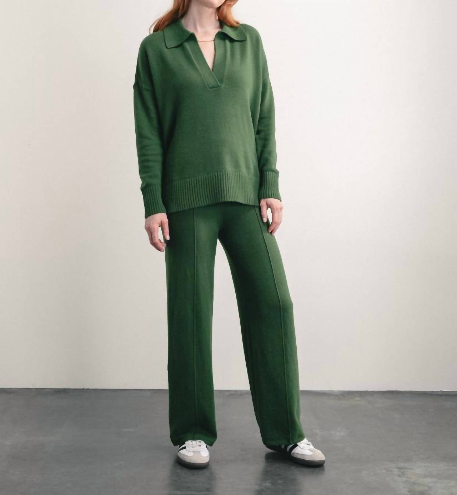Darling Sterling Sweater Pant In Pine In Silver
