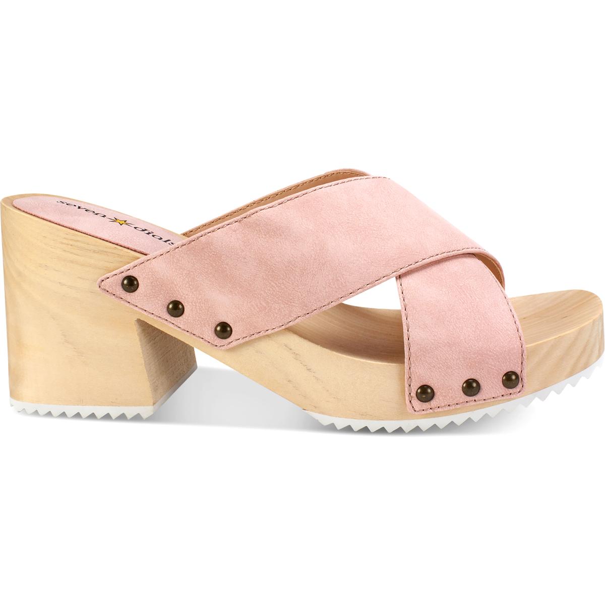 Malta Womens Faux Nubuck Slide Platform Sandals
