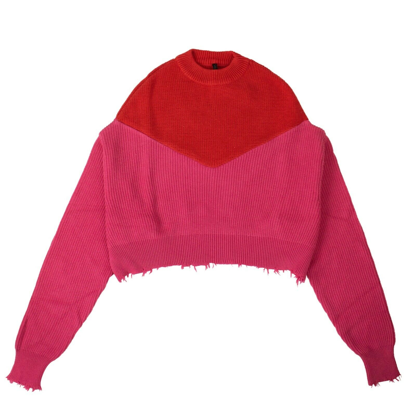 Ben Taverniti Unravel Project Distressed Hem Sweater - Red/pink