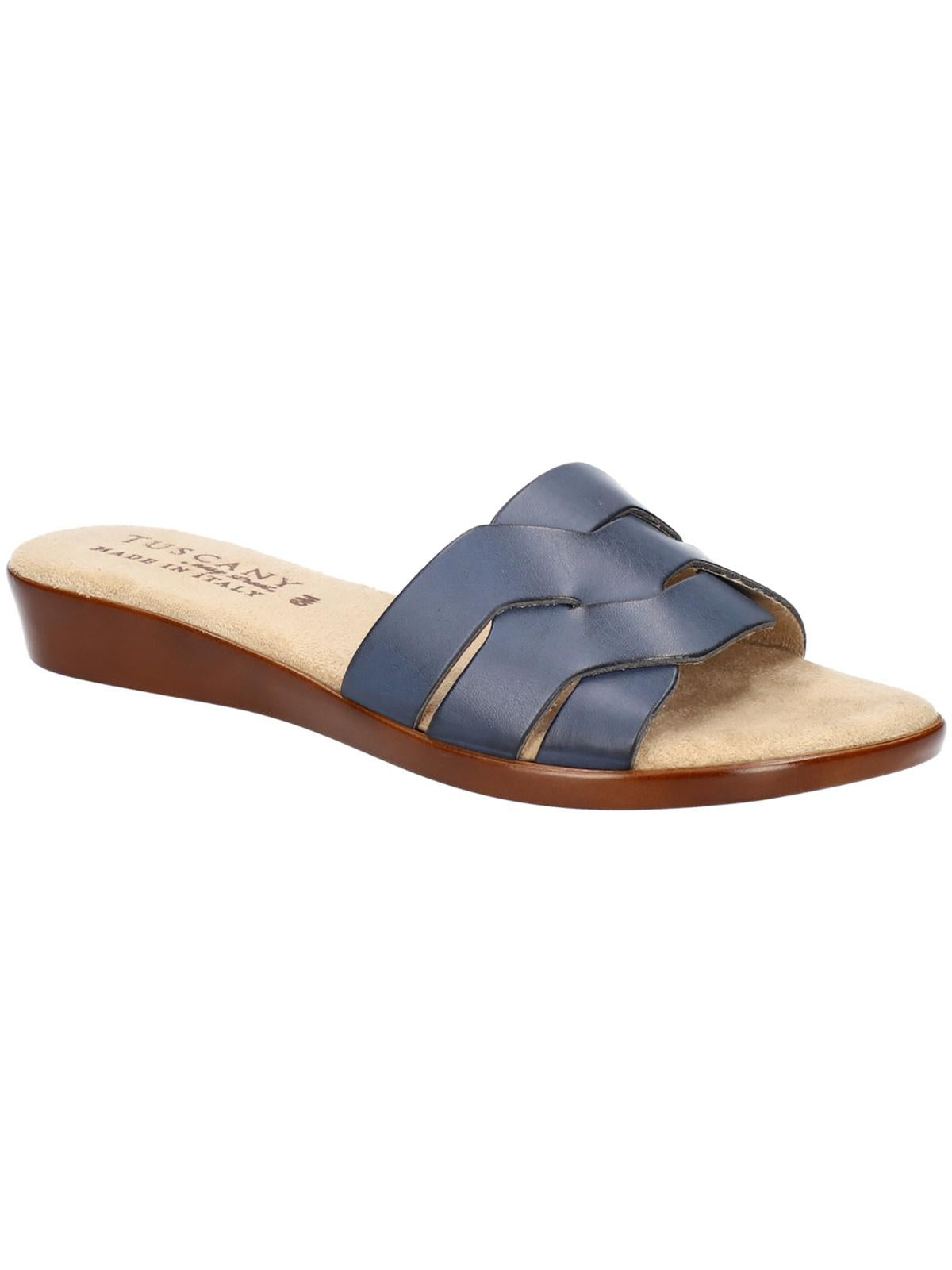 Shop Tuscany By Easy Street® Nicia Womens Faux Leather Slide Sandals In Blue