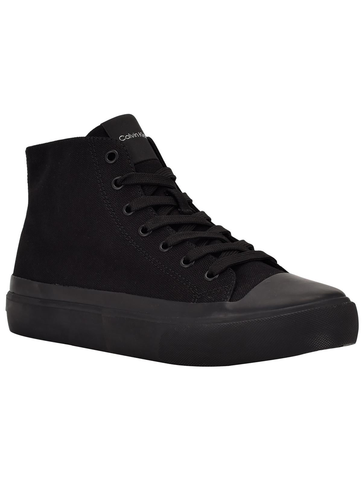 Calvin Klein Bshigh Womens Lace-up Man Made Casual And Fashion Sneakers In Black