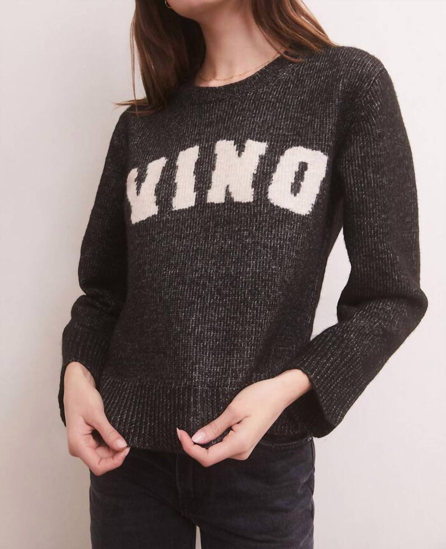 Shop Z Supply Serene Sweater In Vino Heather In Grey