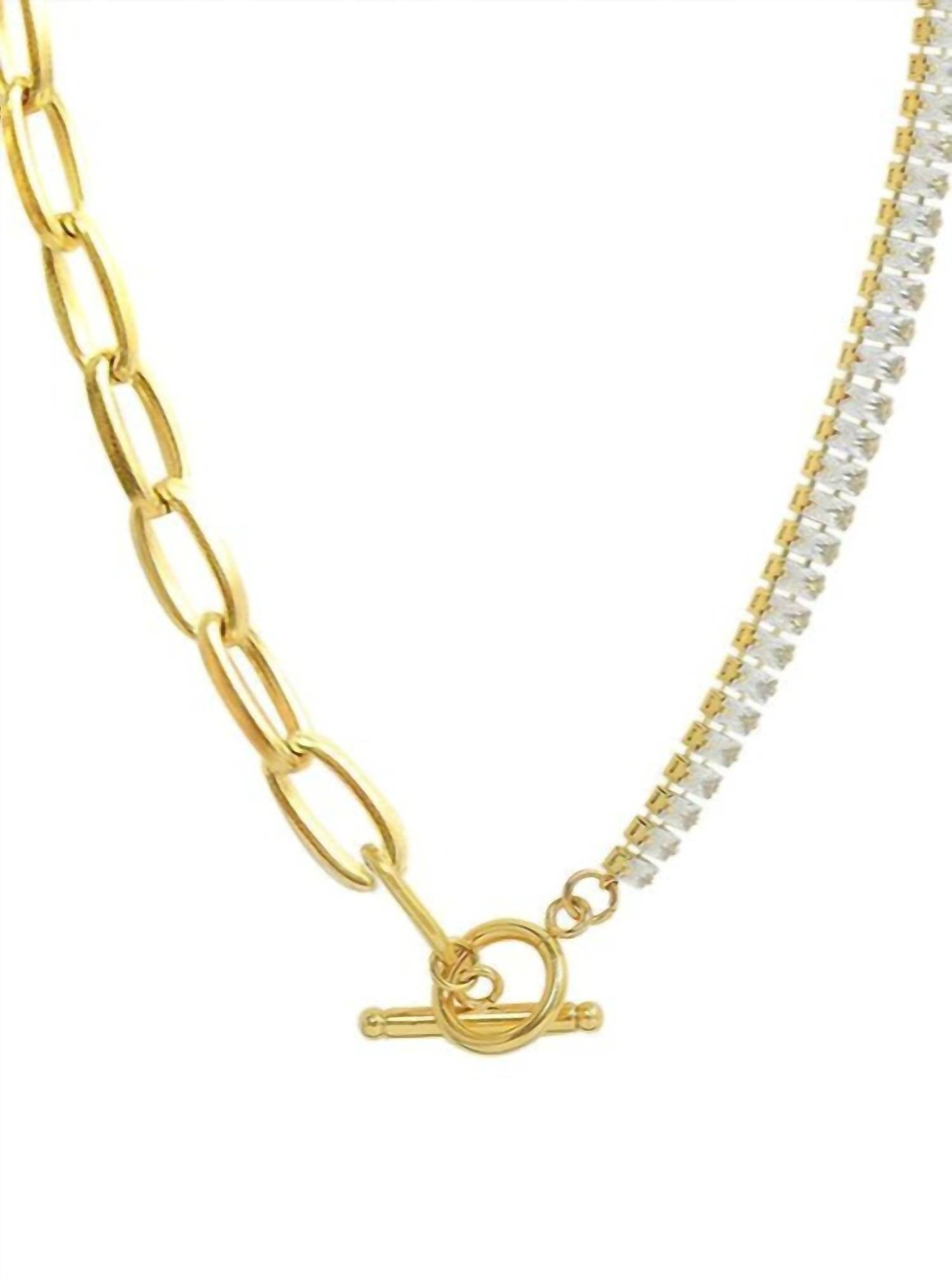 Alco Jewelry Crystal Vision Necklace In Gold In Gold