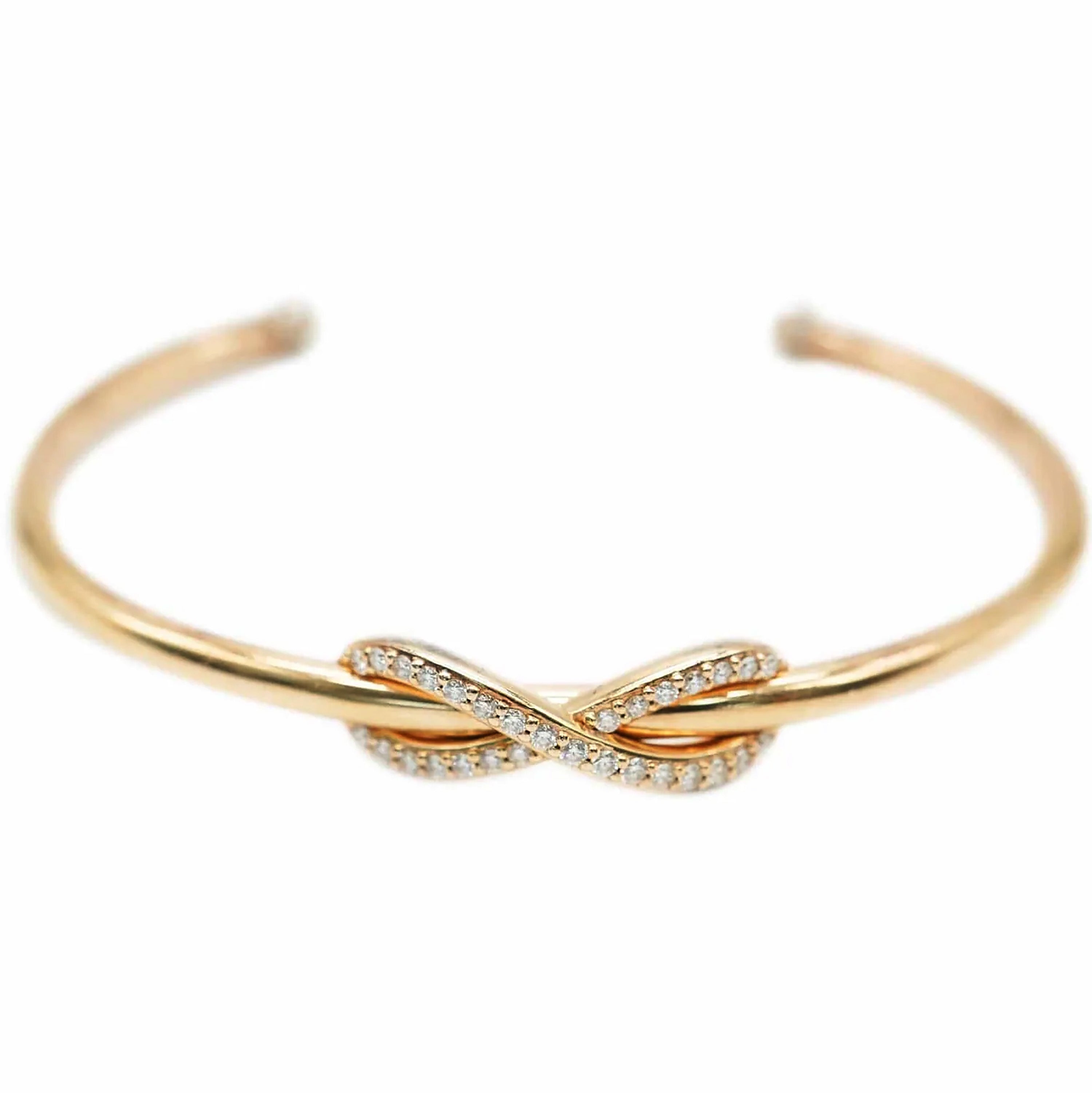 Image of Tiffany & Co. Infinity Cuff in 18K 18K Rose Gold 0.4 CTW