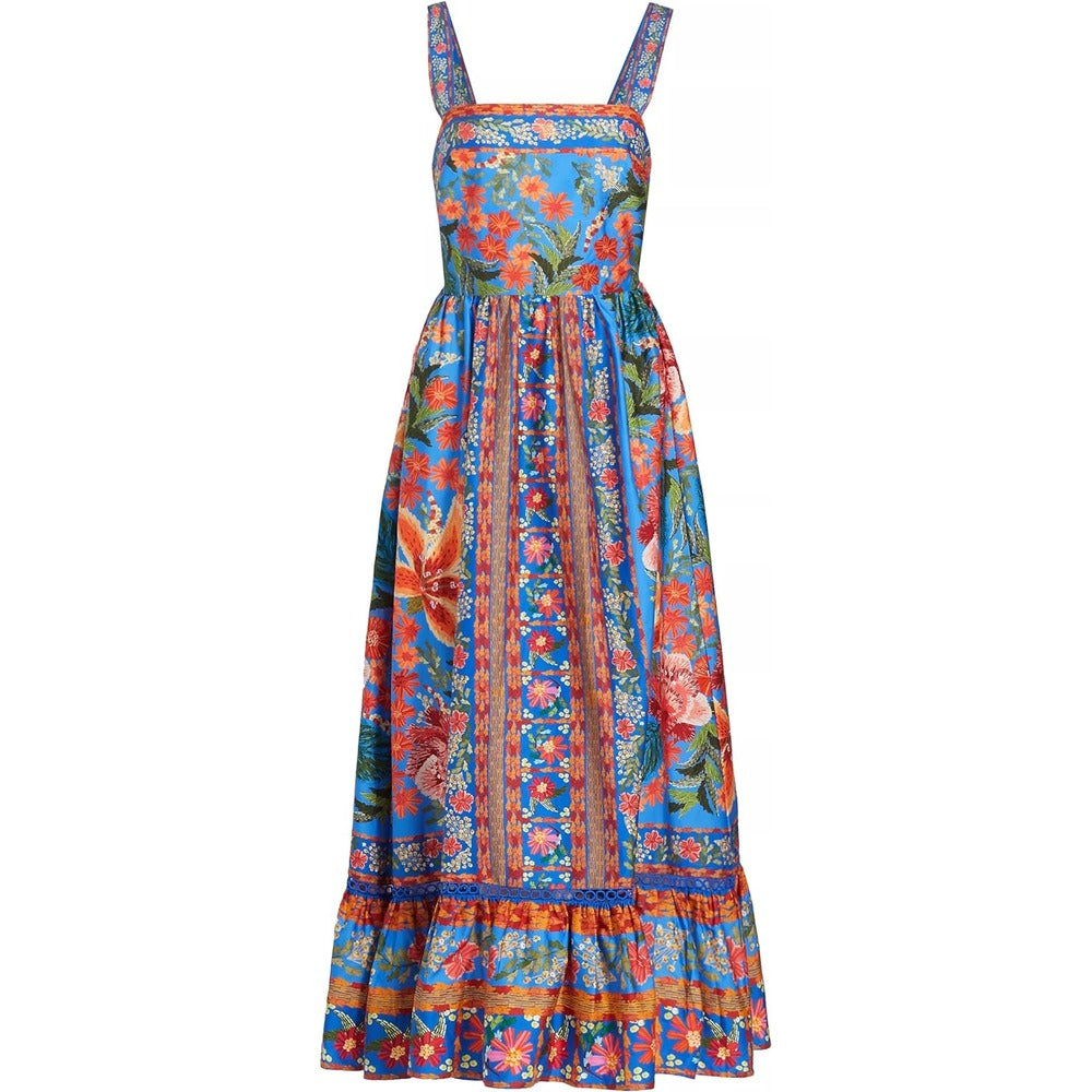 Shop Farm Rio Women's Stitched Garden Tiered Maxi Dress In Multi