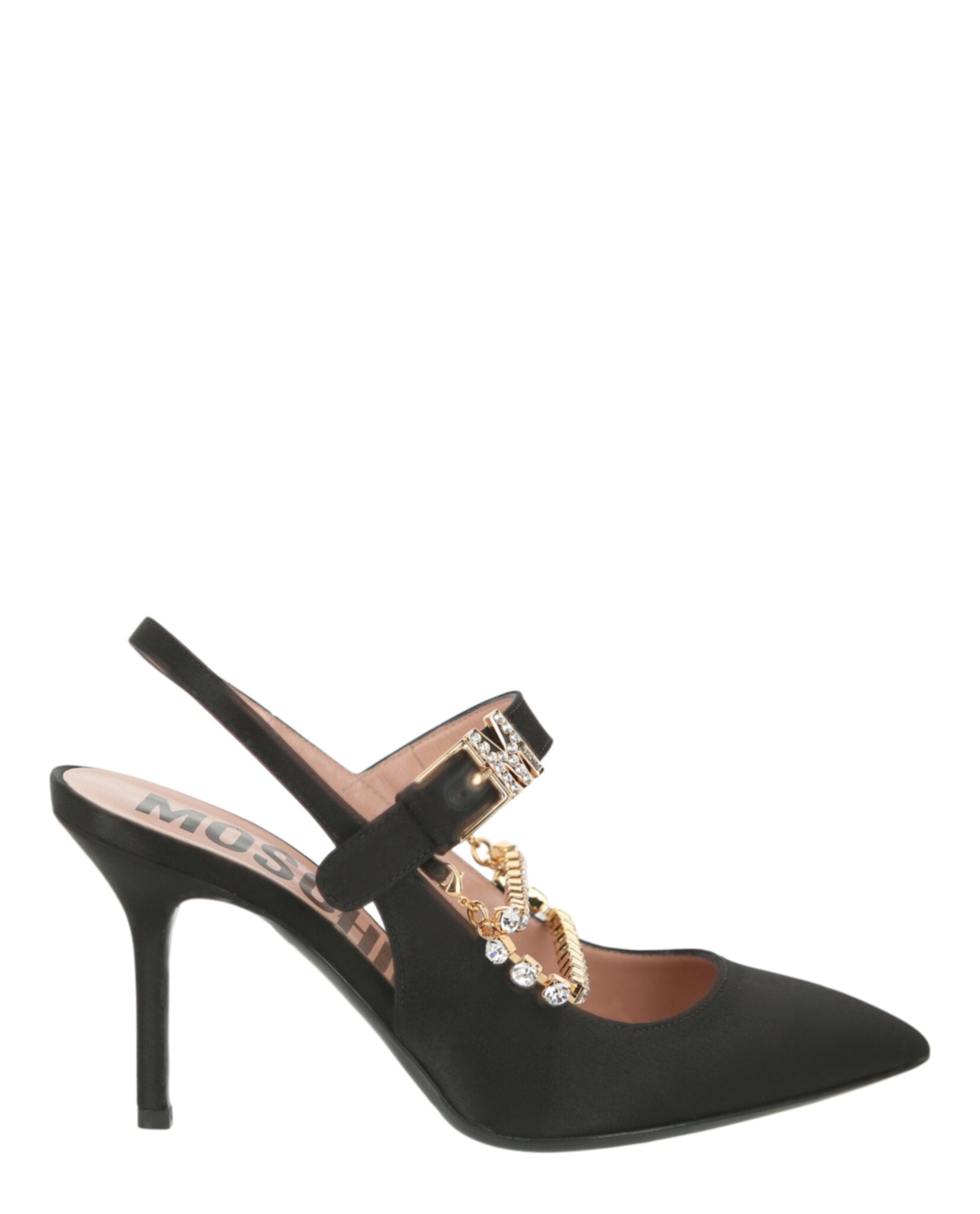 Moschino Rhinestone-embellished Pumps In Black