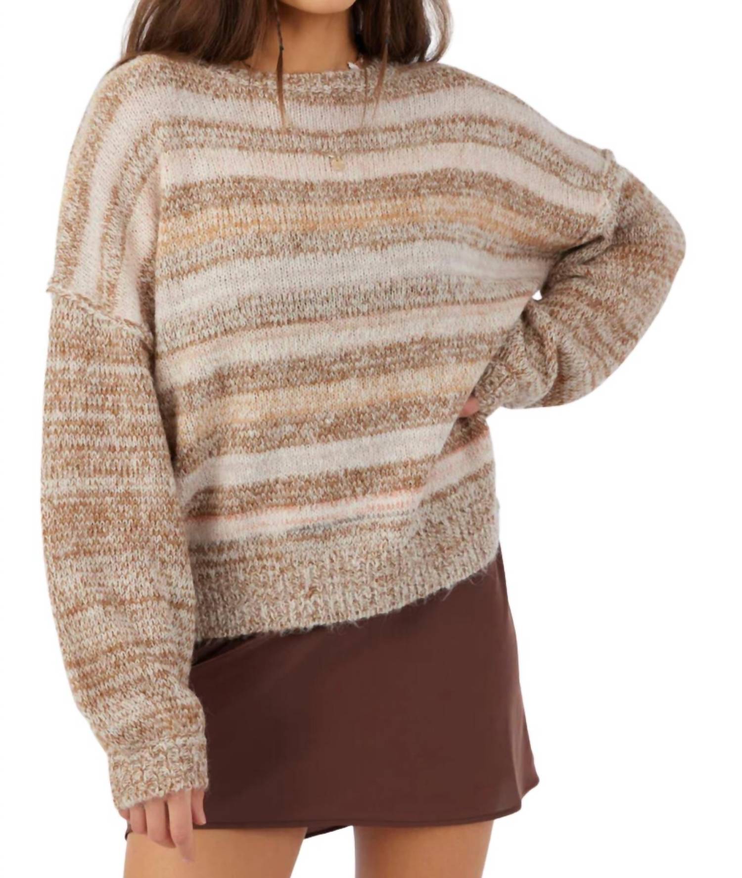 Shop O'neill Lake Shore Sweater In Antelope In Beige
