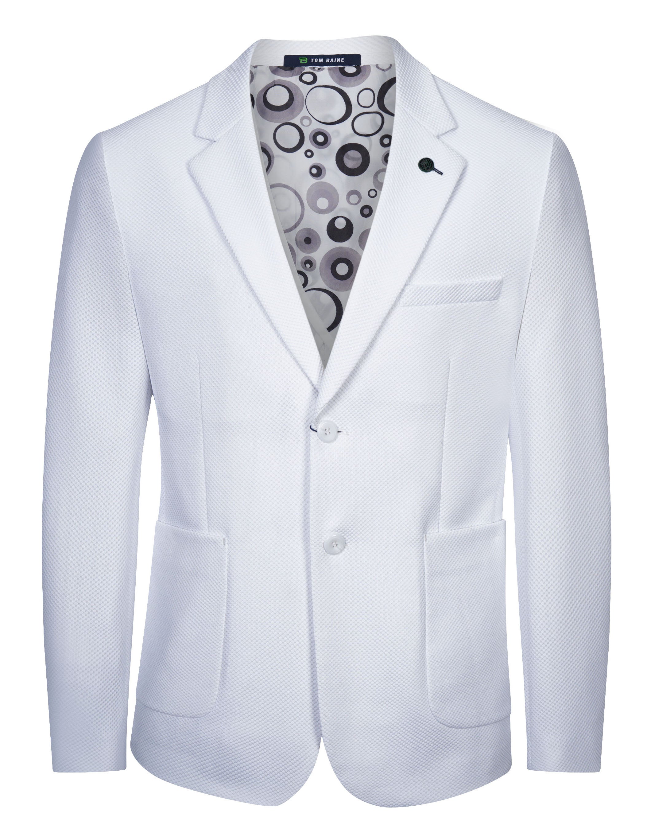 Shop Tom Baine Slim Fit Waffle Performance Stretch Solid Sport Coat In White