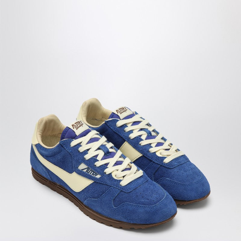 Autry 'windspin Low' Blue Sneaker With Logo On The Side And On The Heel In Blue