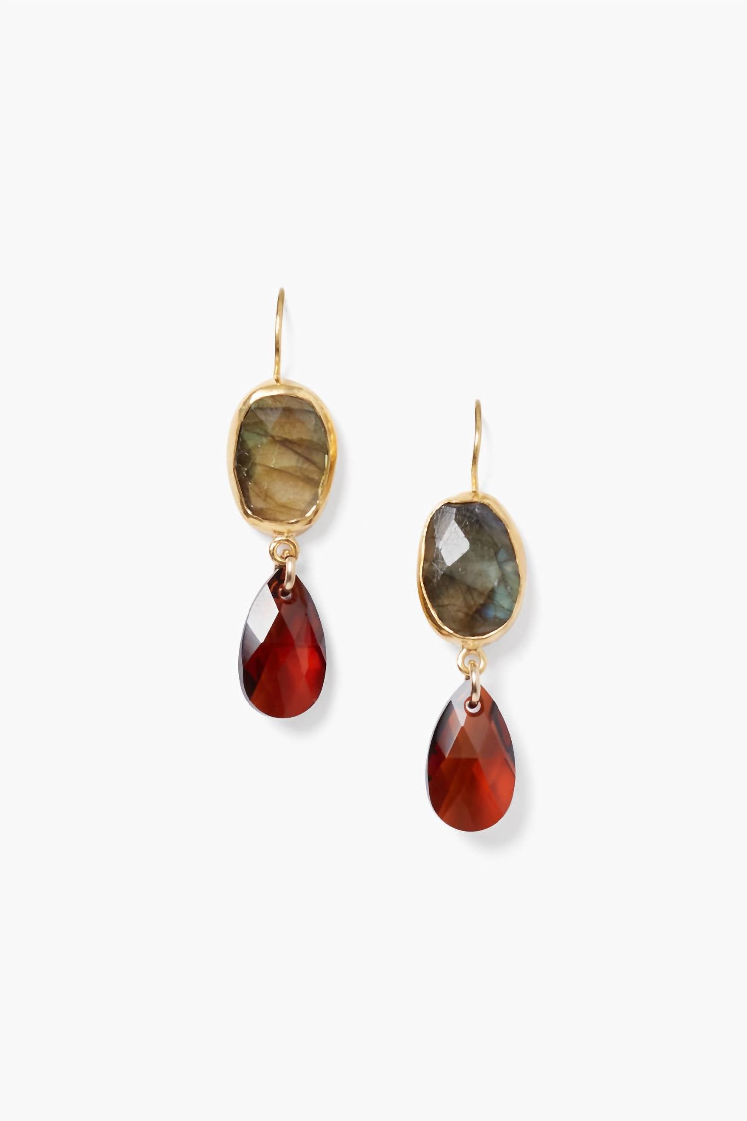 Chan Luu Ingrid Drop Earrings In Burgundy Mix In Purple