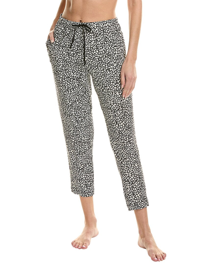 Shop Donna Karan Sleep Crop Pant In Black