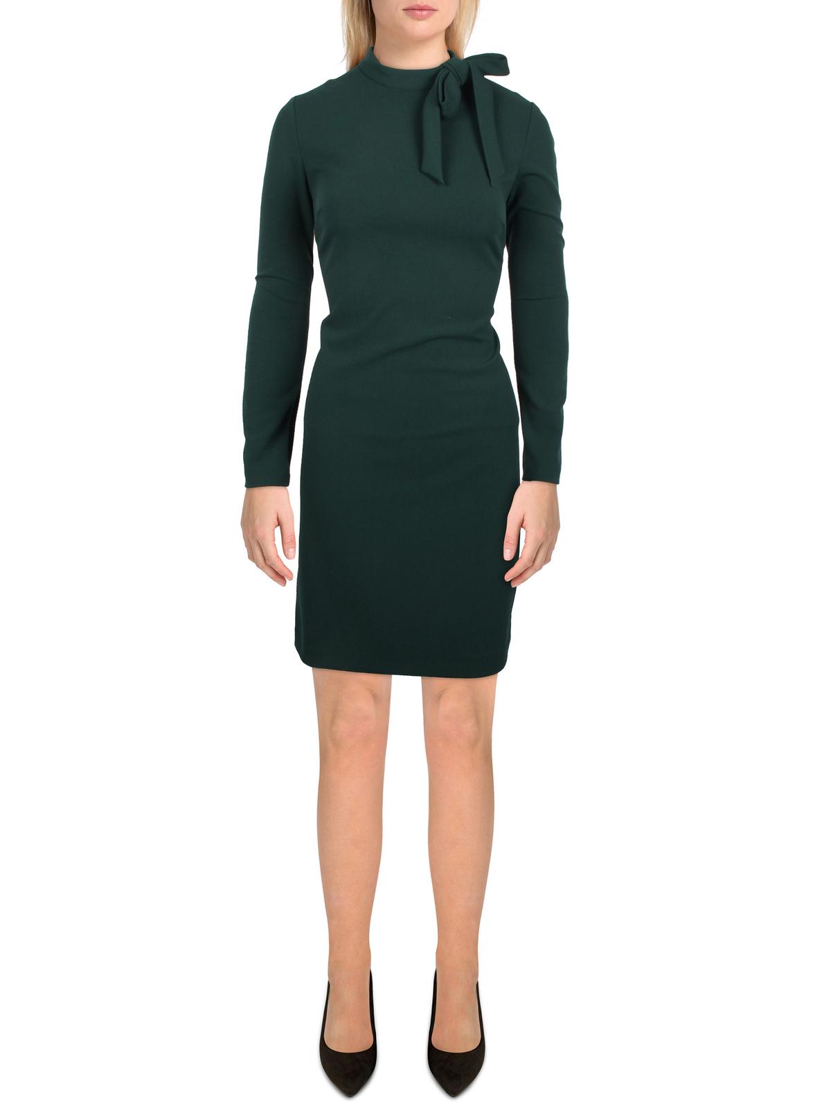 Calvin Klein Womens Knit Sheath Cocktail And Party Dress In Green