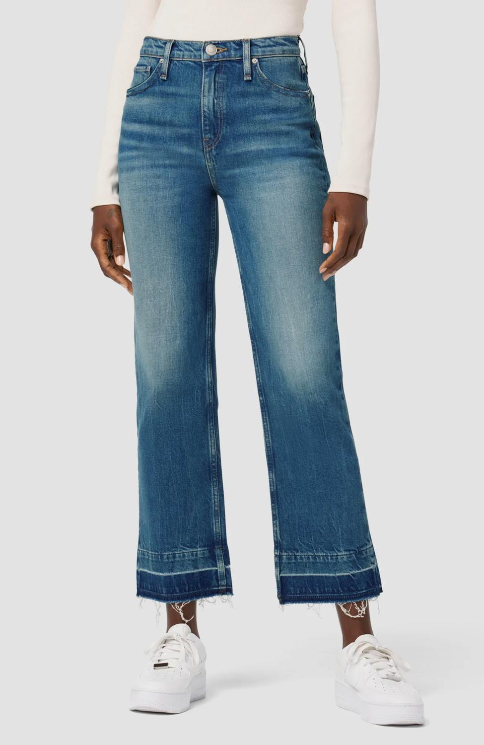 Shop Hudson Remi High-rise Straight Ankle Jeans In Moon Wash In Blue