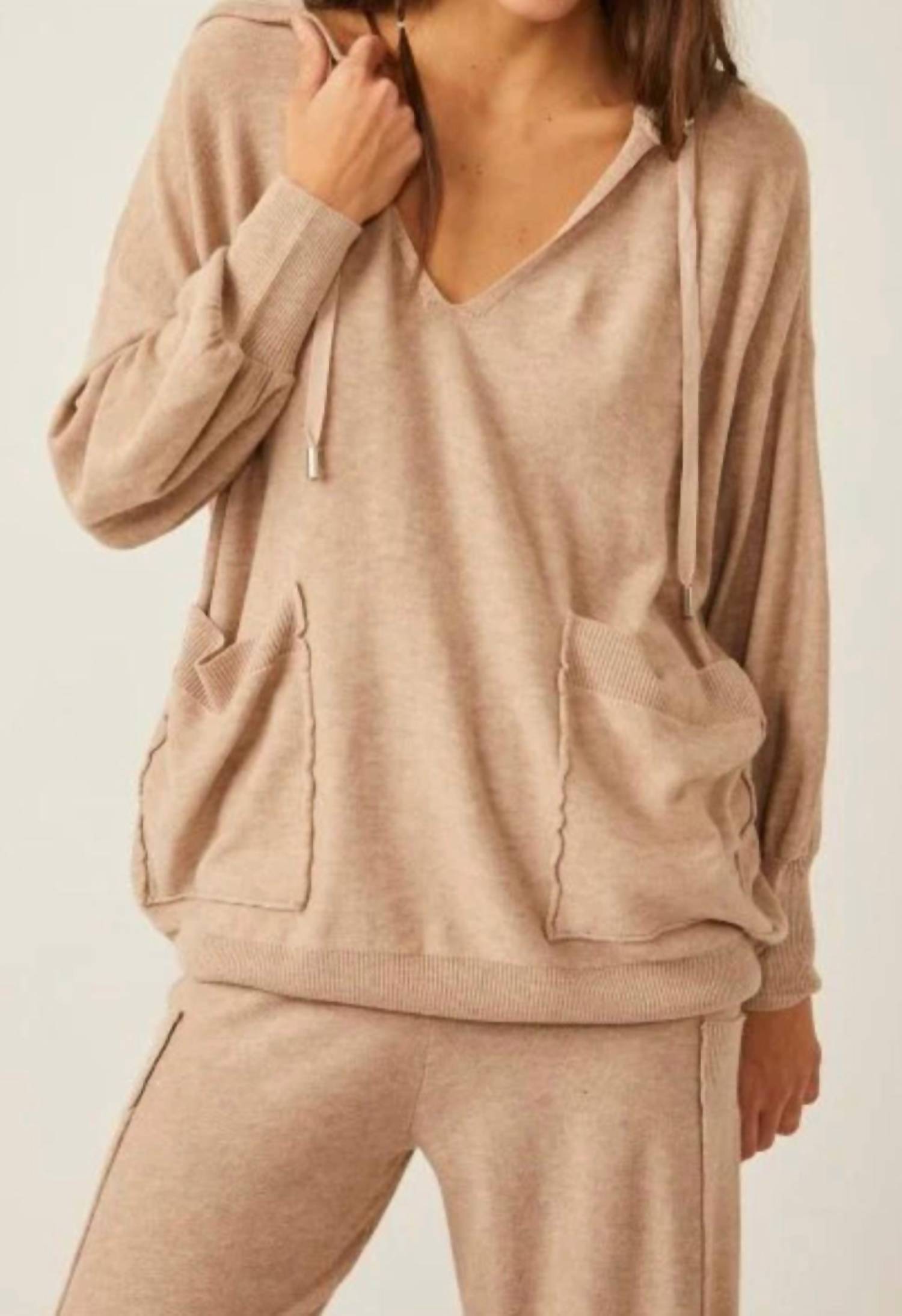 Shop Free People Snuggle Season Pullover In Oatmeal In White
