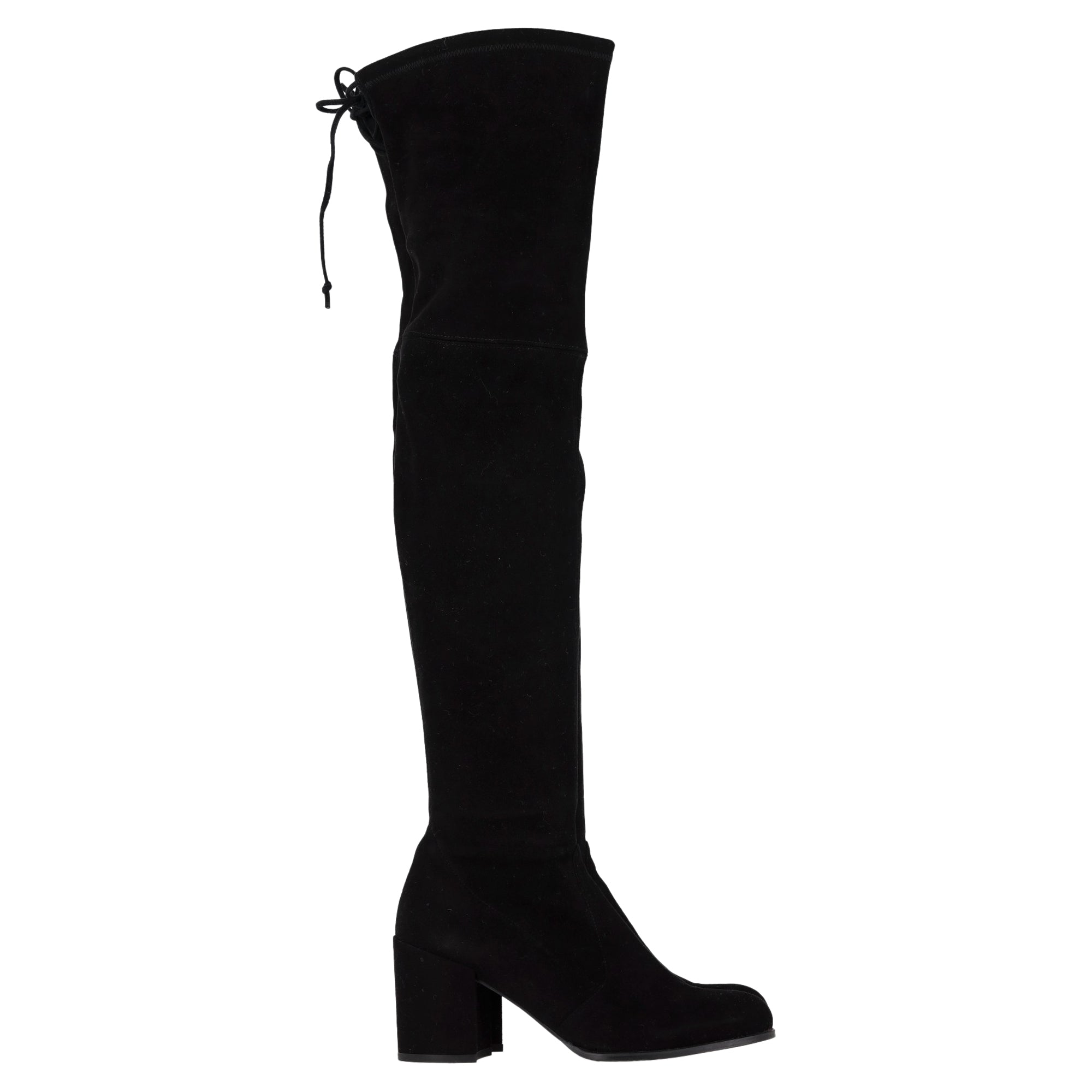 Stuart Weitzman Flareland Knee-high Boots In Black Suede