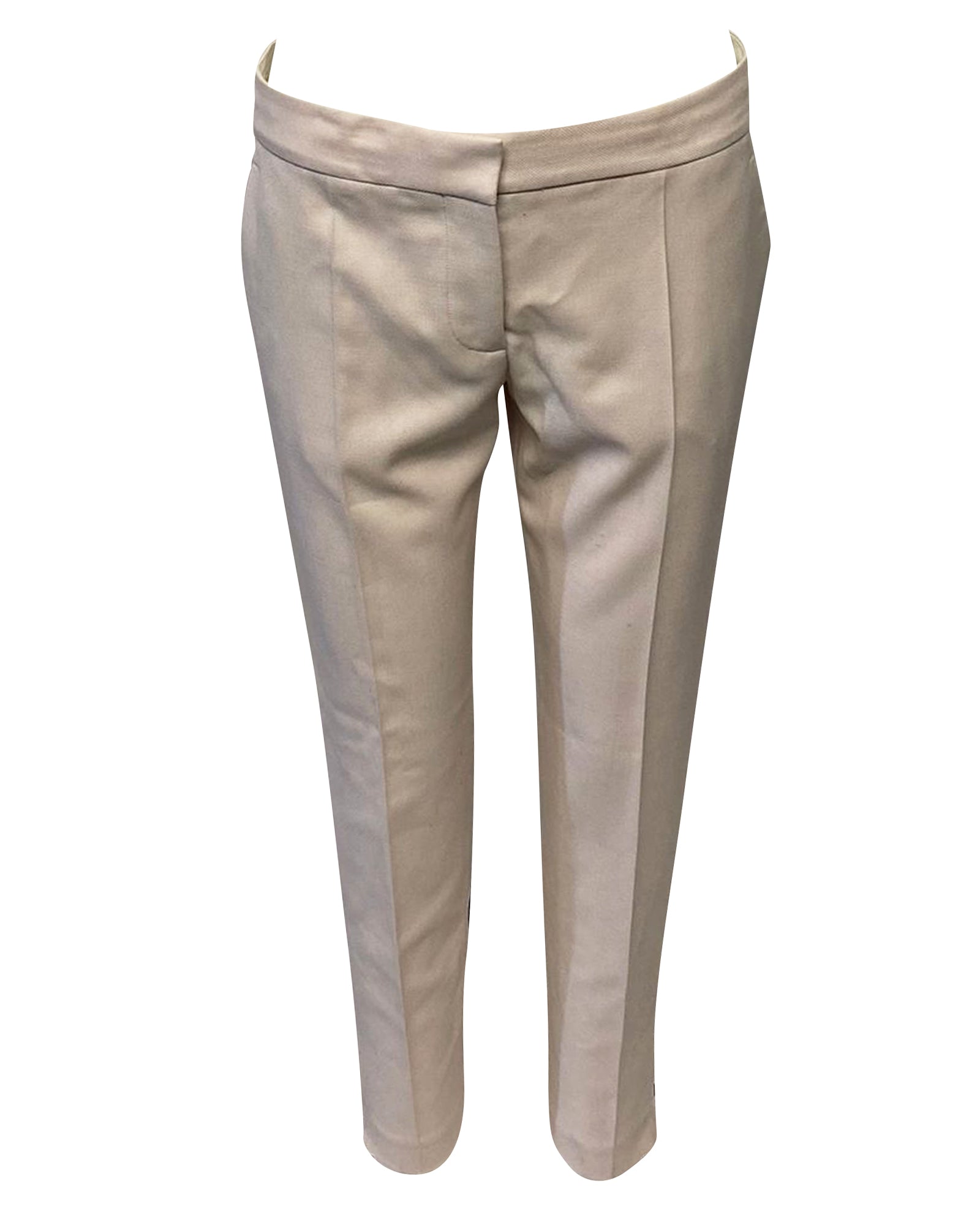 Image of Stella McCartney Slim Fit Trousers in Beige Cotton