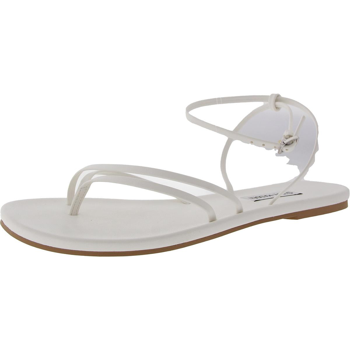 Jude Womens Adjustable Faux Leather Ankle Strap