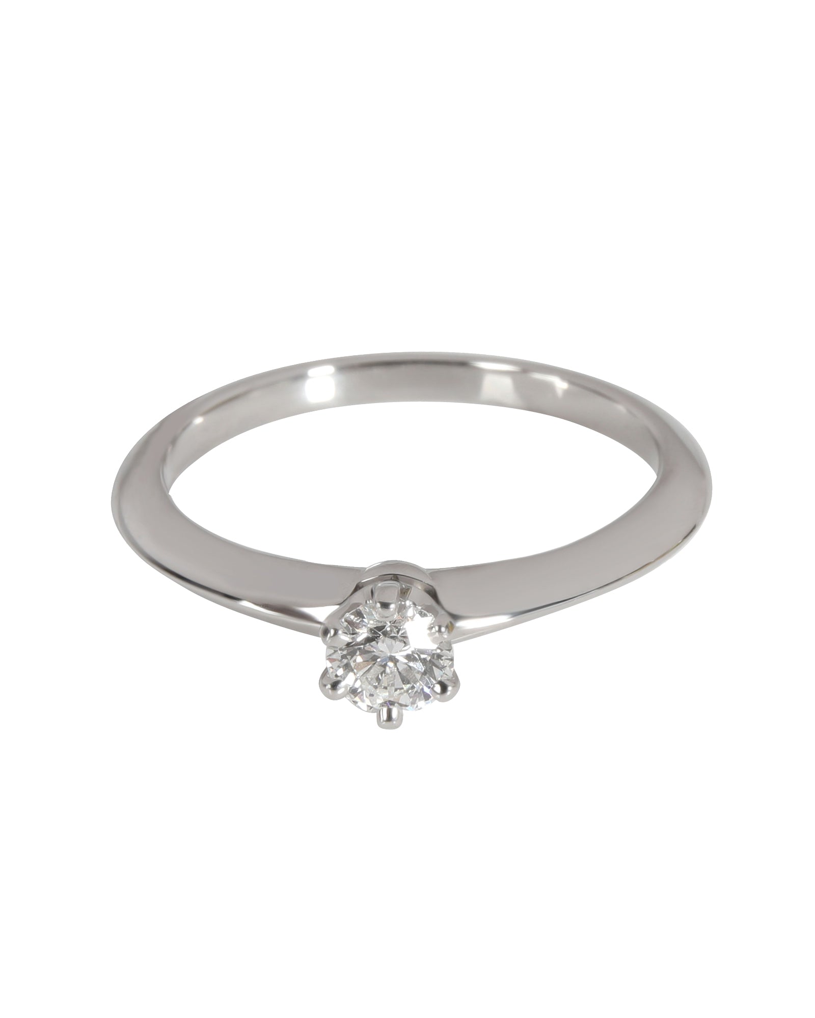 Image of Tiffany & Co. Diamond Solitaire Engagement Ring in Platinum G VS1 0.21 CTW