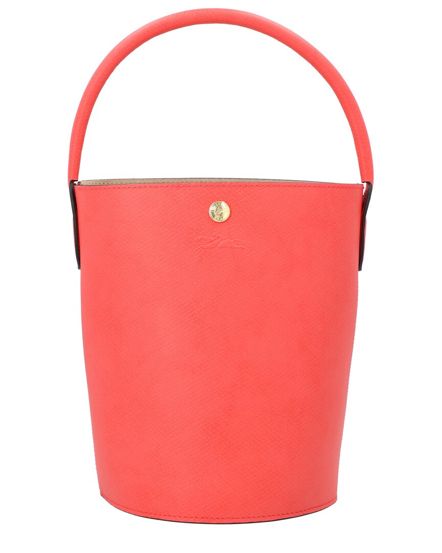 Shop Longchamp Epure Leather Bucket Bag In Pink