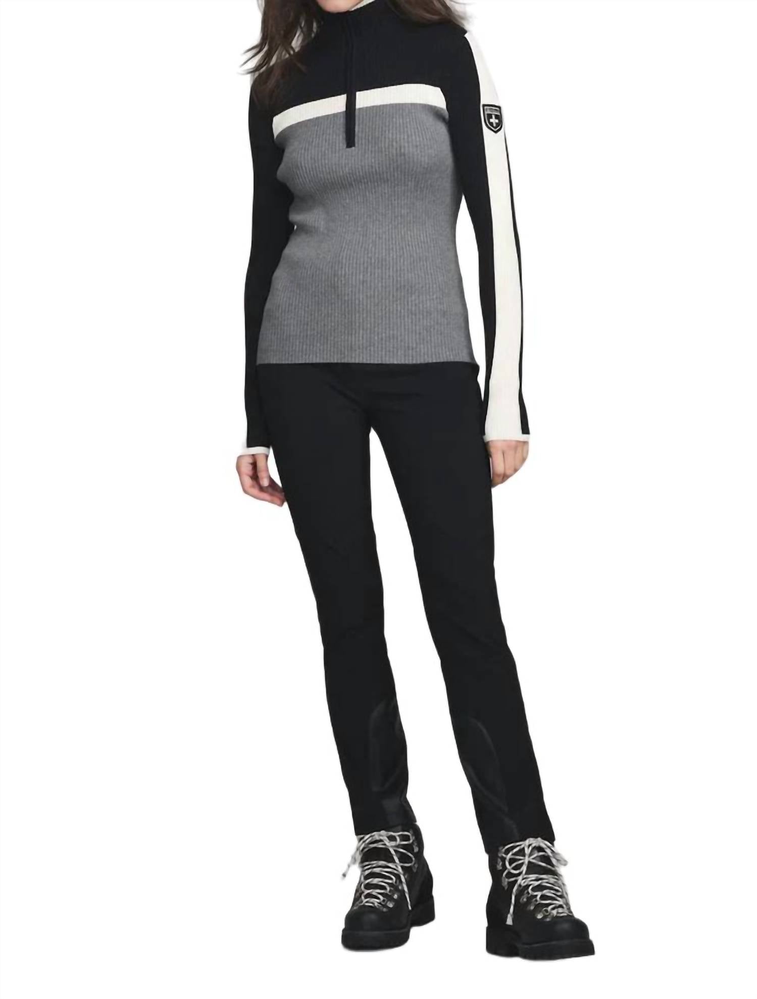 Alp N Rock Ali Ll Half -zip Sweater In Heather Grey In Gray