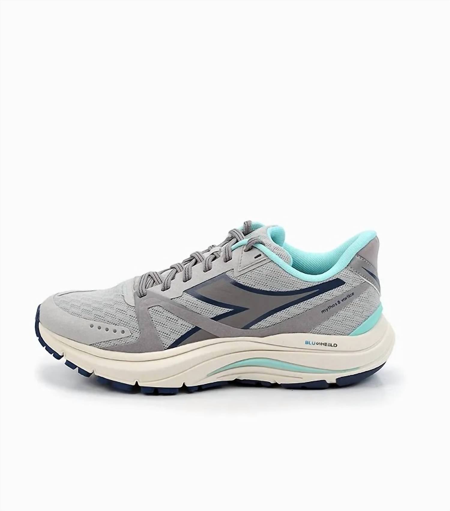 Diadora Women's Mythos Blushield 8 Vortice Hip Shoes In Silver In Gray
