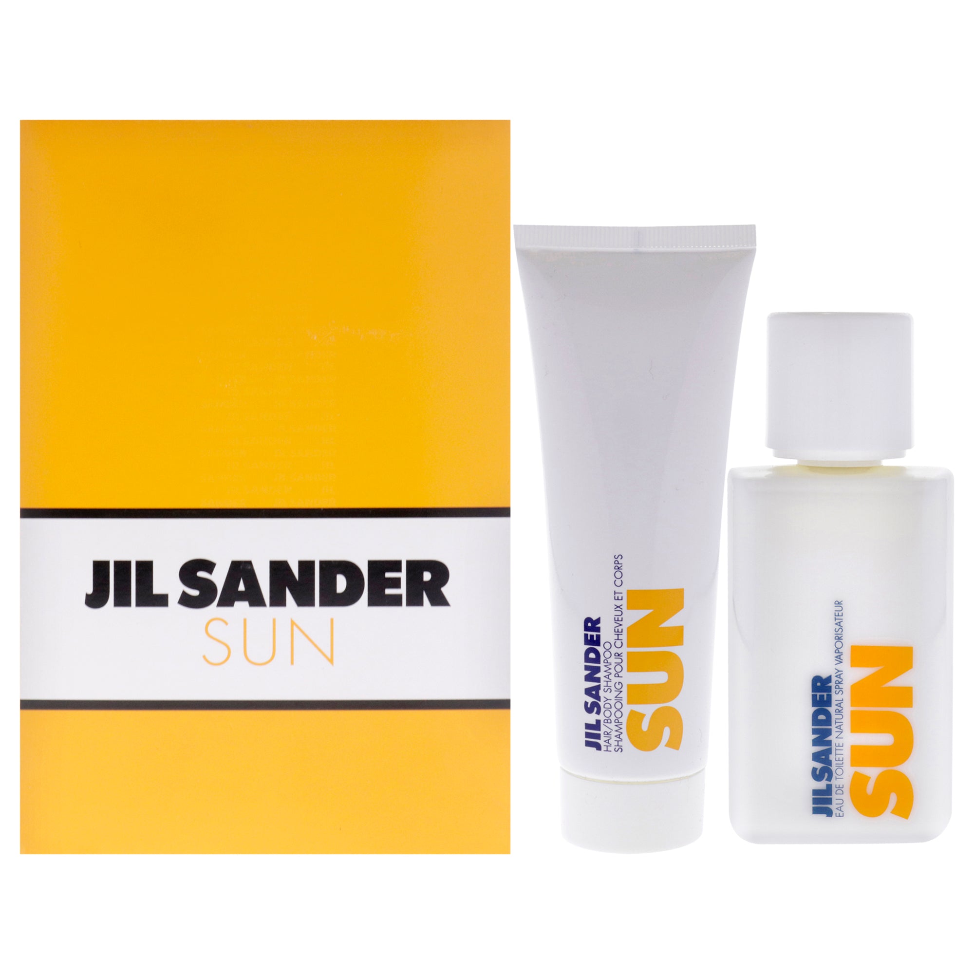 Jil Sander Sun By  For Men - 2 Pc Gift Set 2.5oz Edt Spray, 2.5oz Hair And Body Shampoo In White