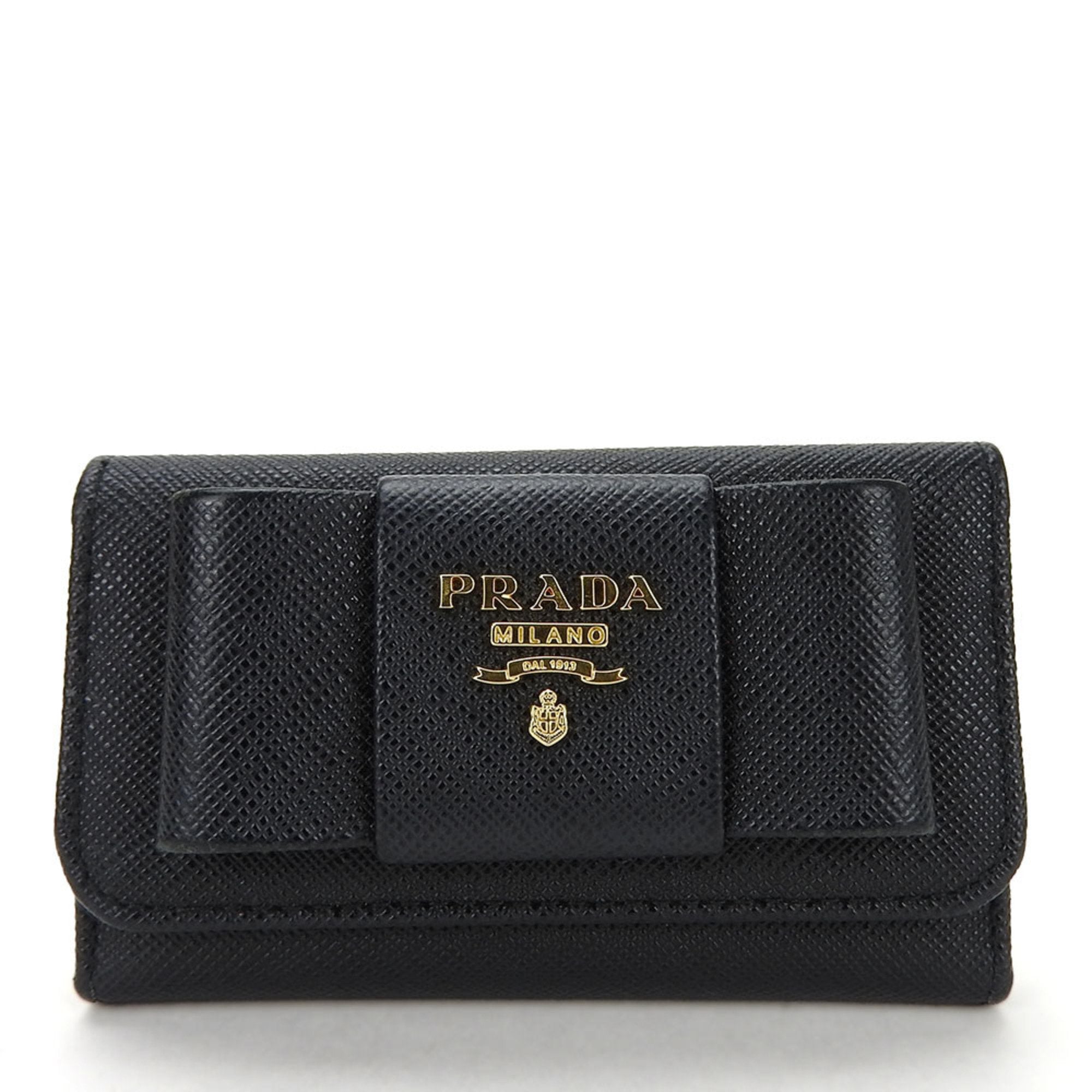 Shop Prada Saffiano Leather Wallet () In Black