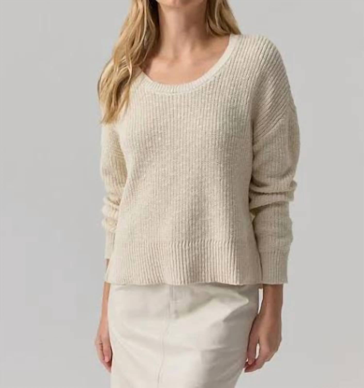 Sanctuary Scoop Neck Sweater In Eco Natural In Neutral