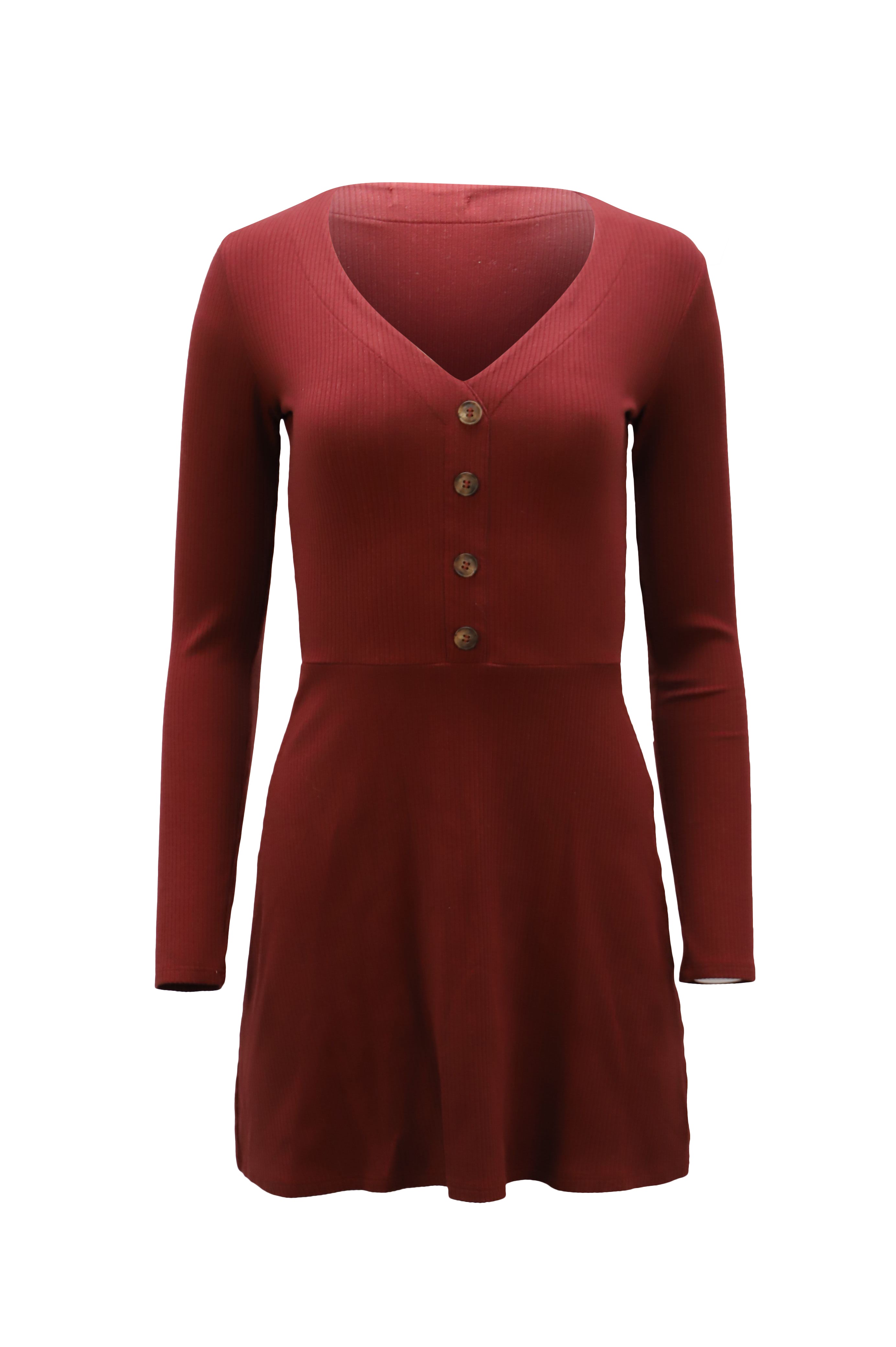 image of Reformation Jeans Knit Mini Dress in Red Tencel