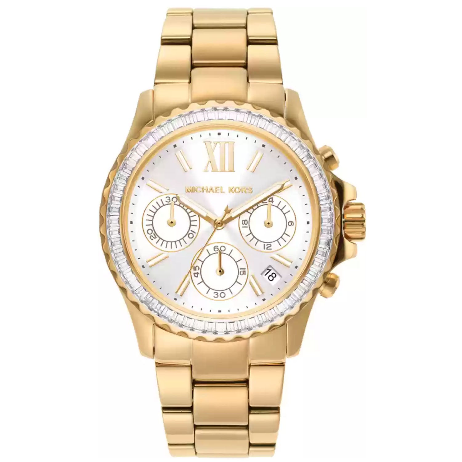 Shop Michael Kors Women's Everest White Dial Watch In Gold