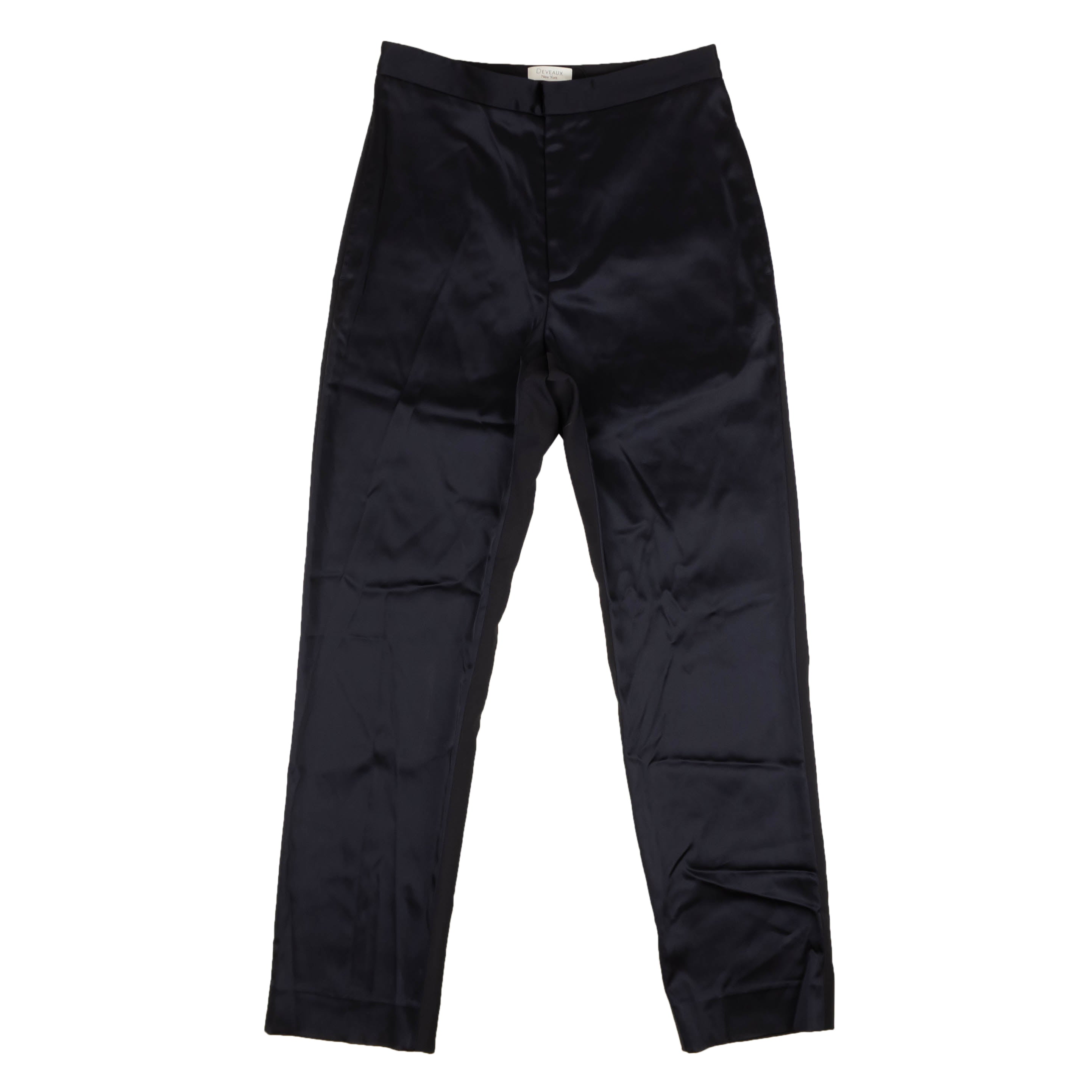 Deveaux Acetate Classic Slim Pants - Navy Blue