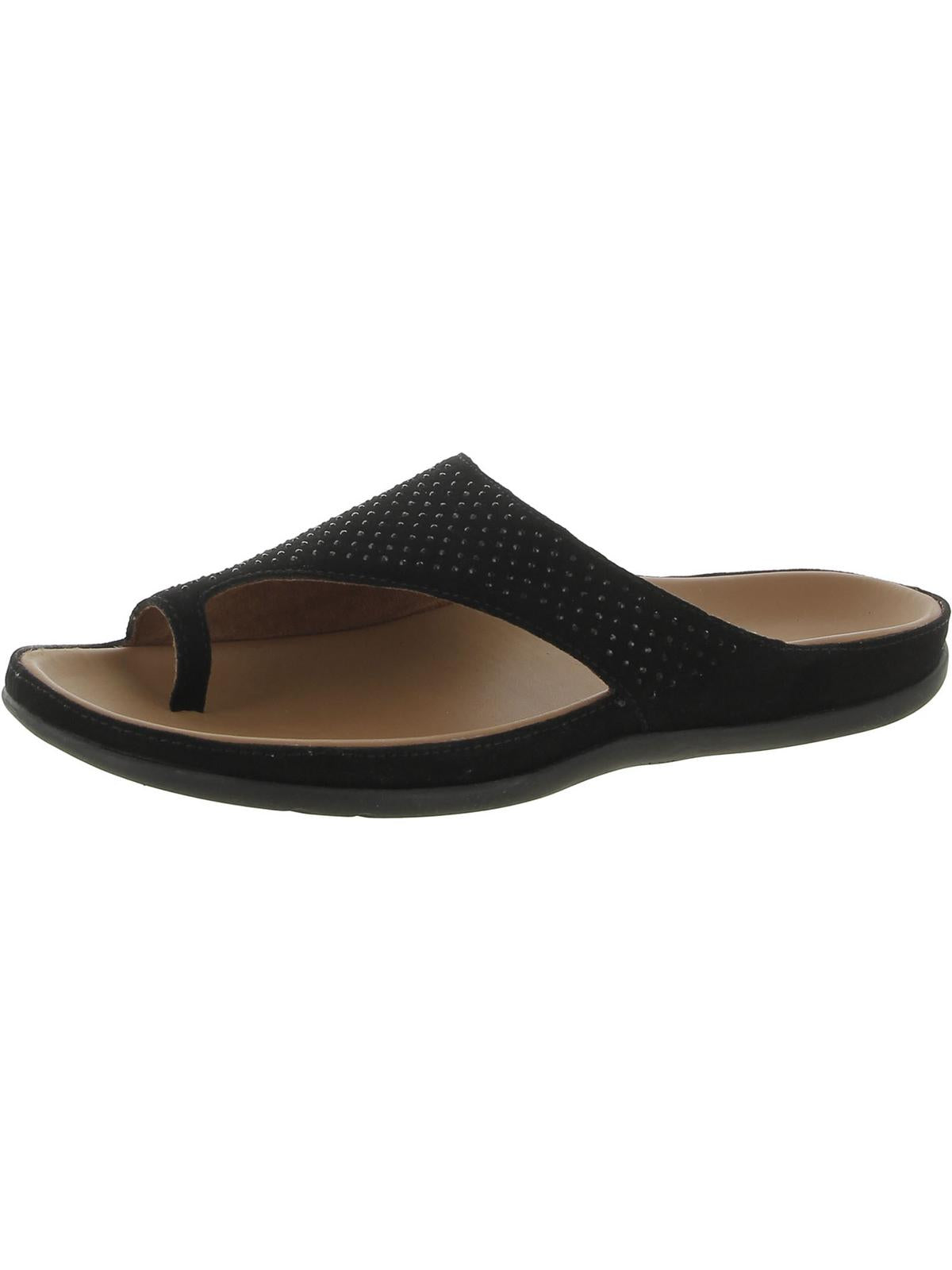 Shop Strive Belize Womens Embellished Leather Slide Sandals In Black