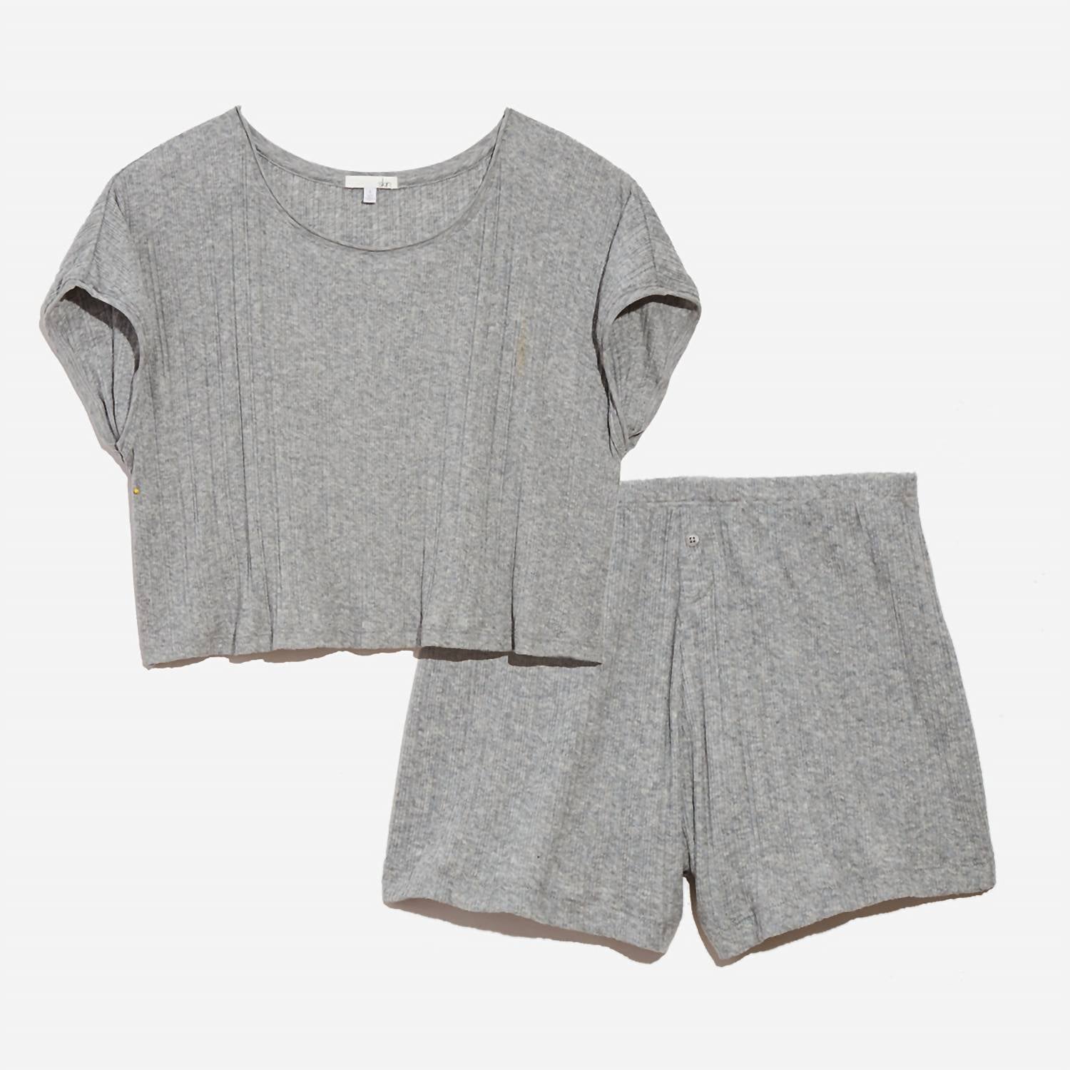 Skin Rue Pj Set In Heather Grey In Multi