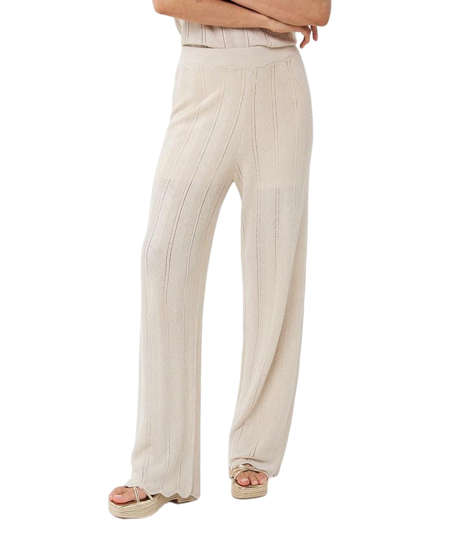 Esqualo Knit Trousers In Natural In Neutral