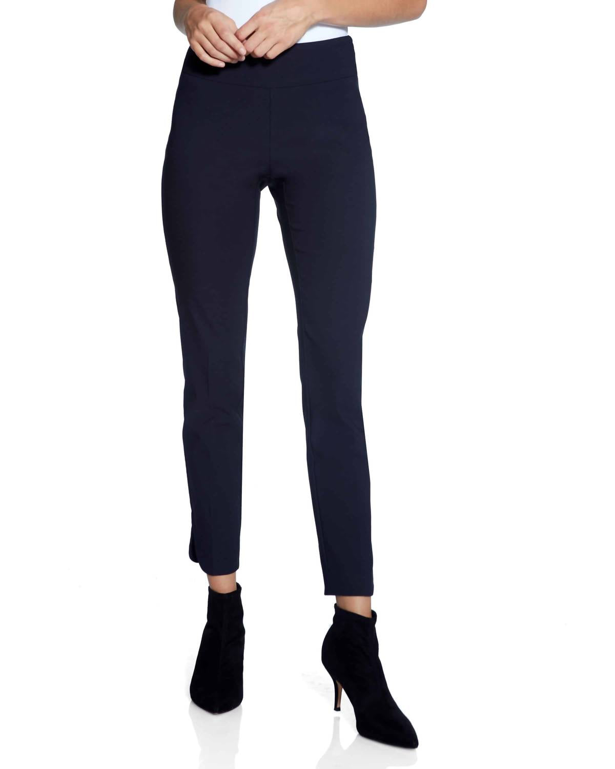 Up Solid Slim Ankle Pant In Navy In Blue