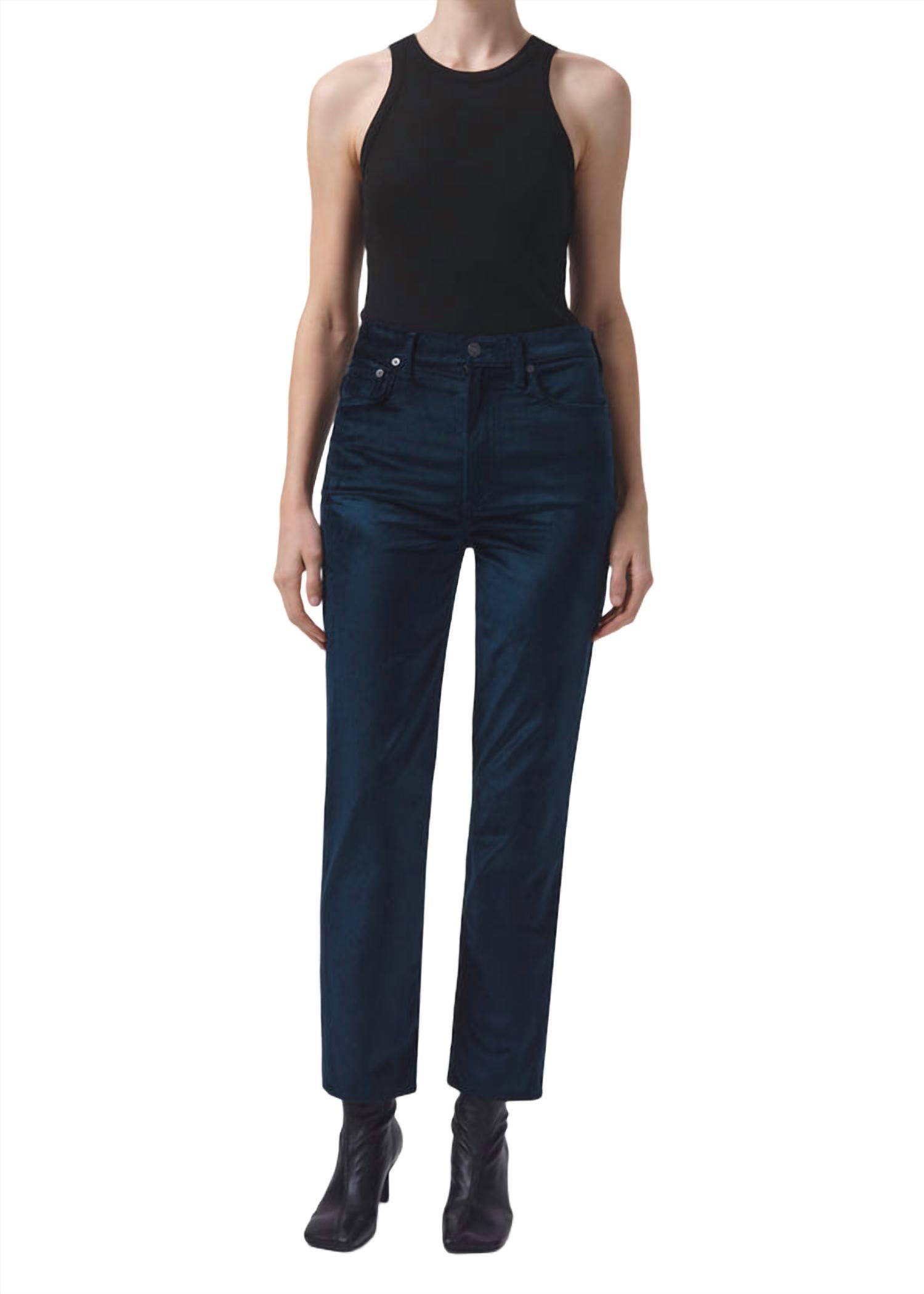 Shop Agolde High Rise Stovepipe Jeans In Blizzard In Blue